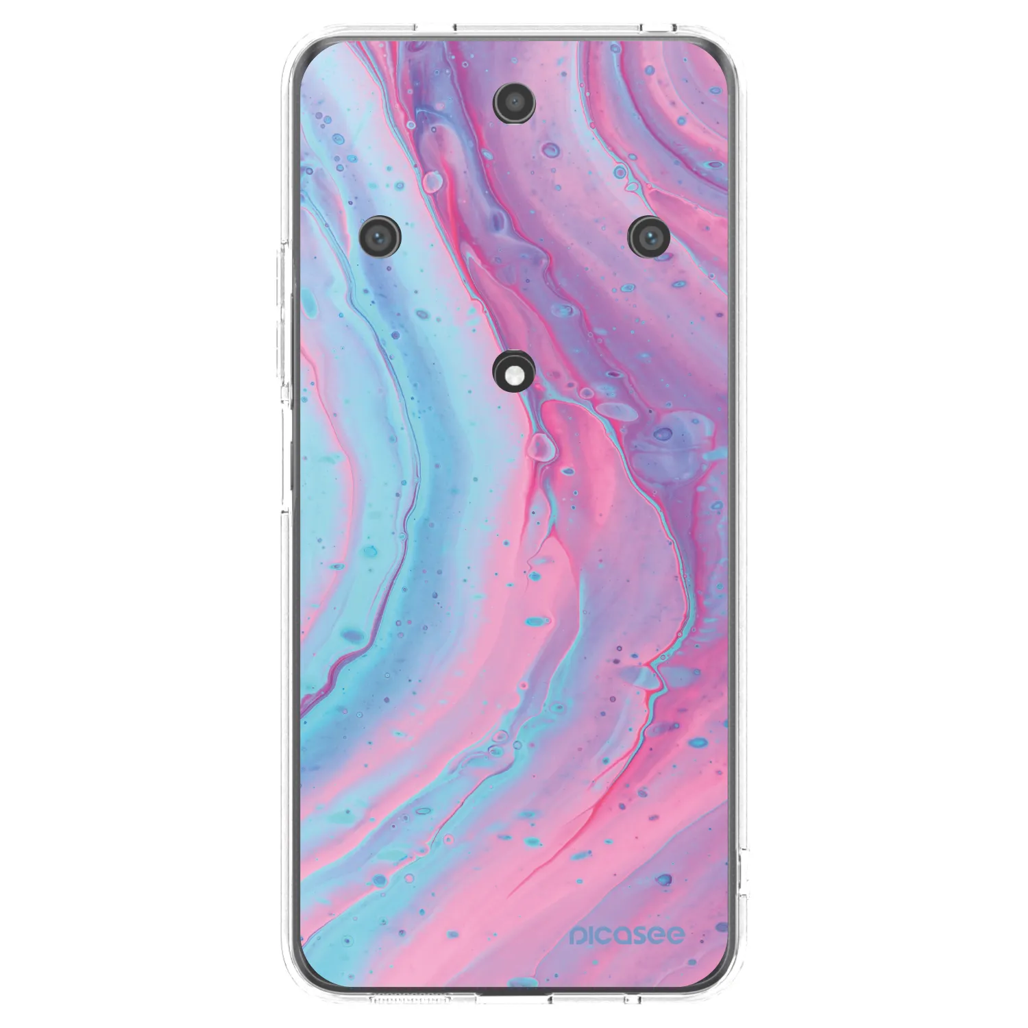 Picasee silikonový průhledný obal pro Honor Magic5 Lite 5G - Pink liquid