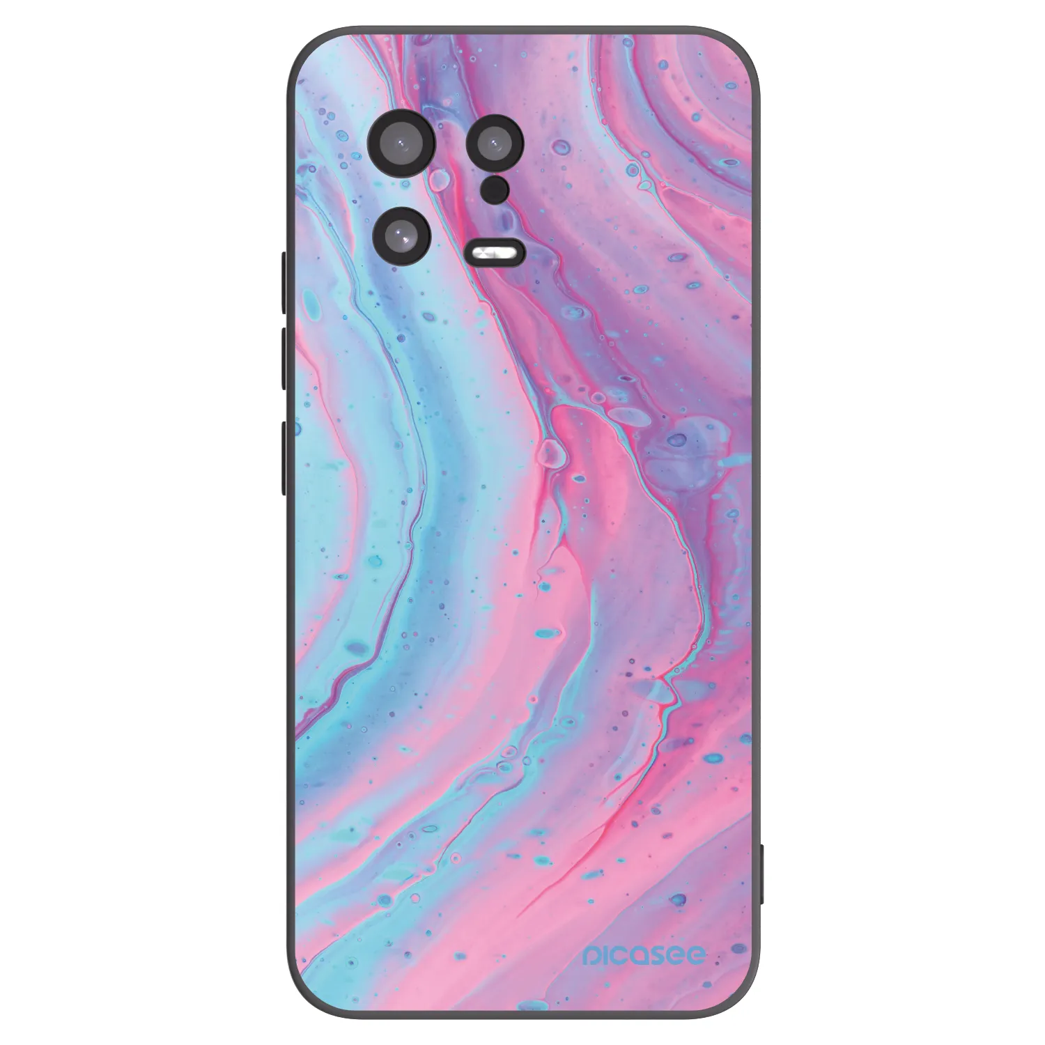 Picasee silikonový černý obal pro Xiaomi 13 - Pink liquid