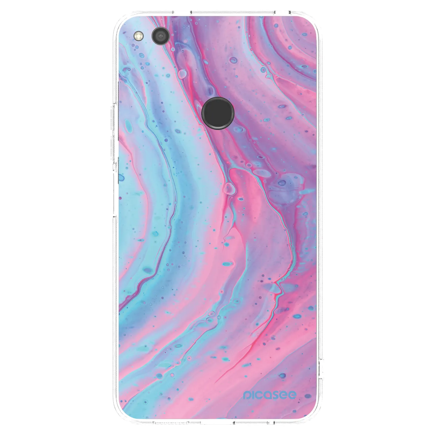 Picasee silikonový průhledný obal pro Huawei P9 Lite 2017 - Pink liquid
