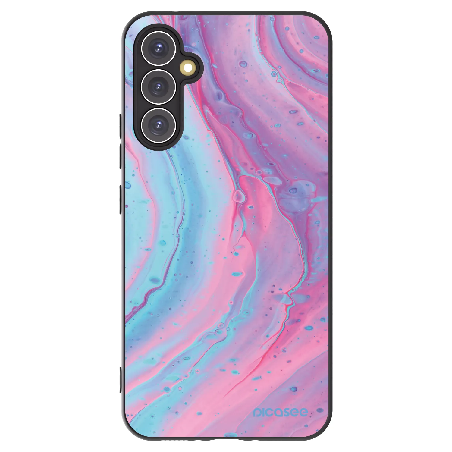 Picasee silikonový černý obal pro Samsung Galaxy A34 5G A346B - Pink liquid