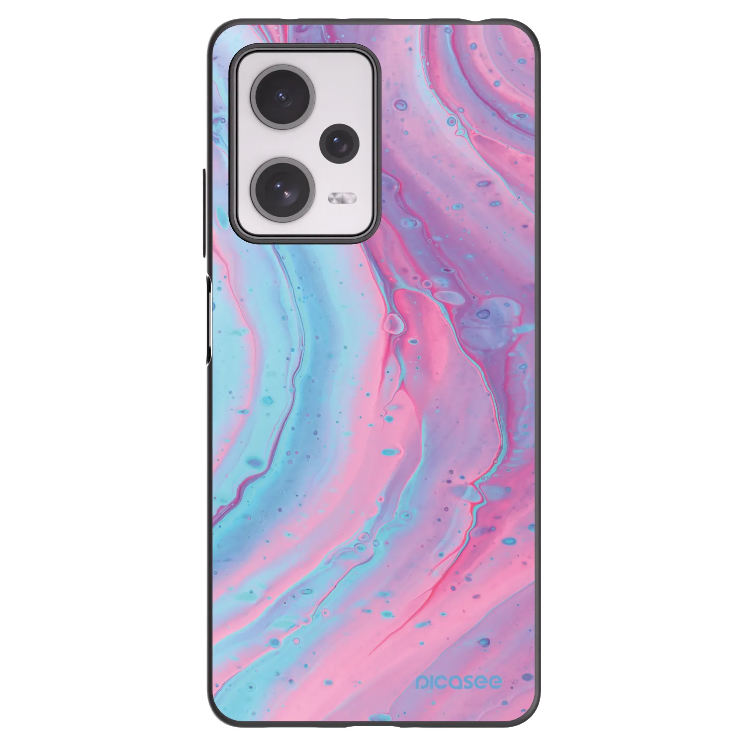 Picasee silikonový černý obal pro Xiaomi Redmi Note 12 Pro+ 5G - Pink liquid