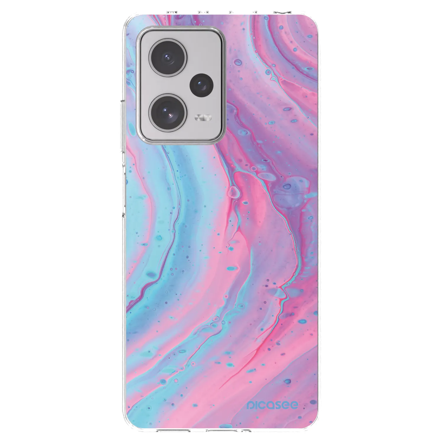 Picasee silikonový průhledný obal pro Xiaomi Redmi Note 12 Pro+ 5G - Pink liquid