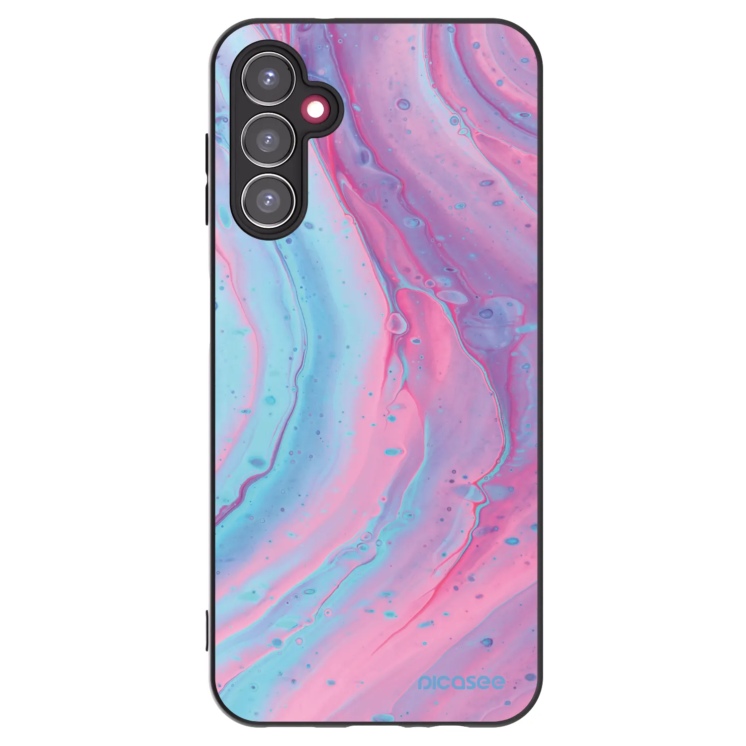 Picasee silikonový černý obal pro Samsung Galaxy A14 5G A146P - Pink liquid