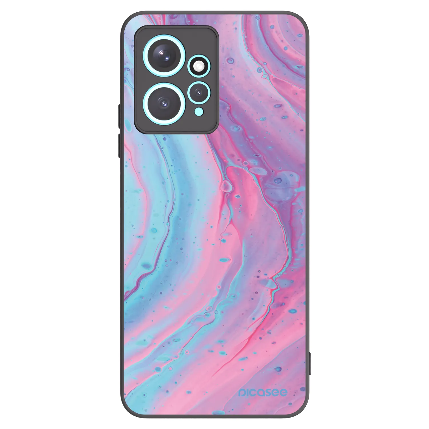 Picasee silikonový černý obal pro Xiaomi Redmi Note 12 4G - Pink liquid