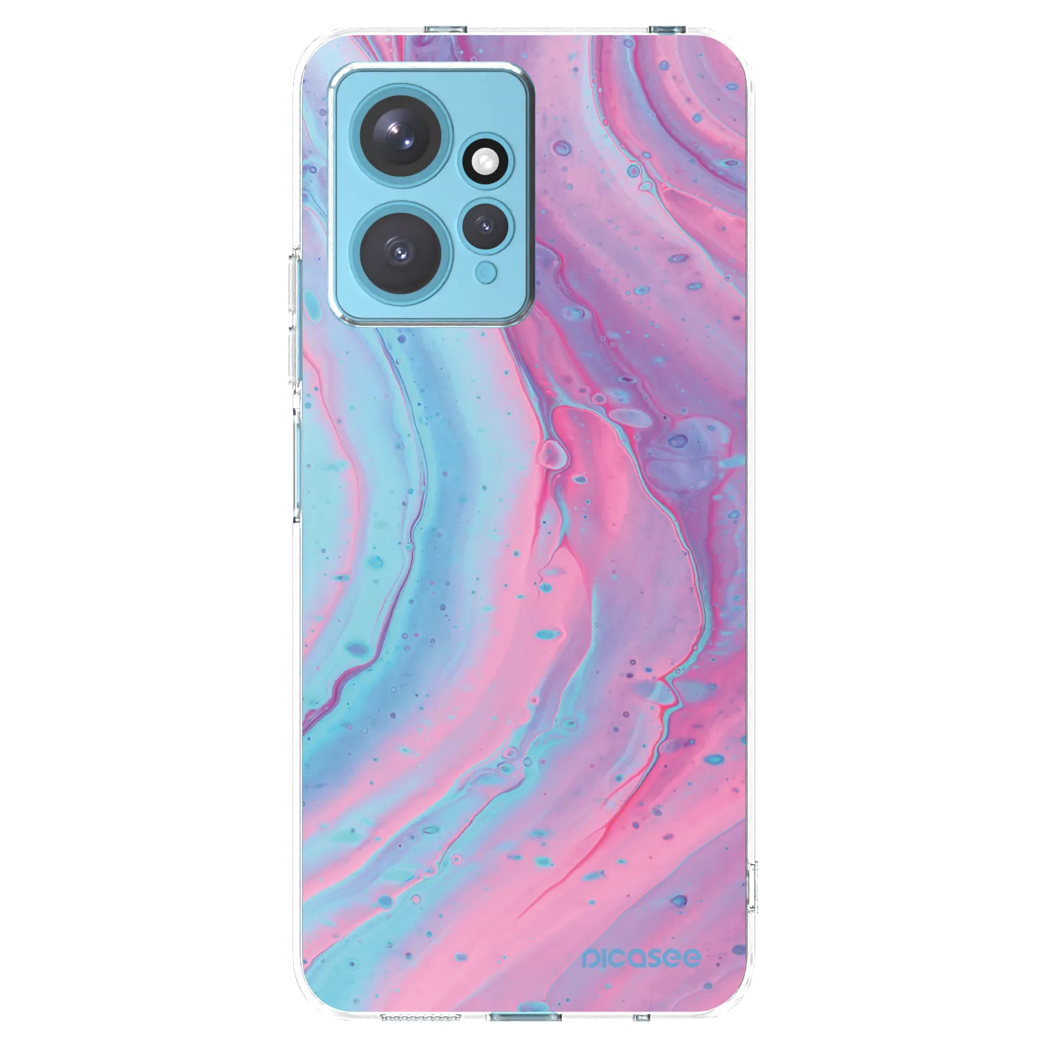 Picasee silikonový průhledný obal pro Xiaomi Redmi Note 12 4G - Pink liquid
