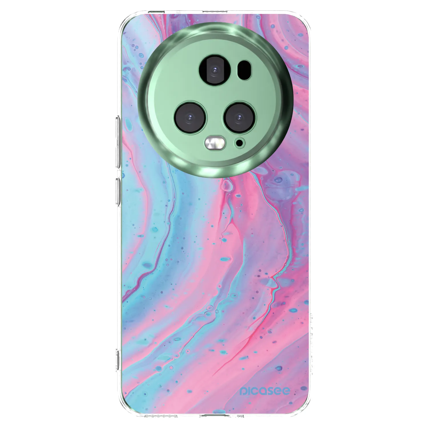 Picasee silikonový průhledný obal pro Honor Magic5 Pro - Pink liquid