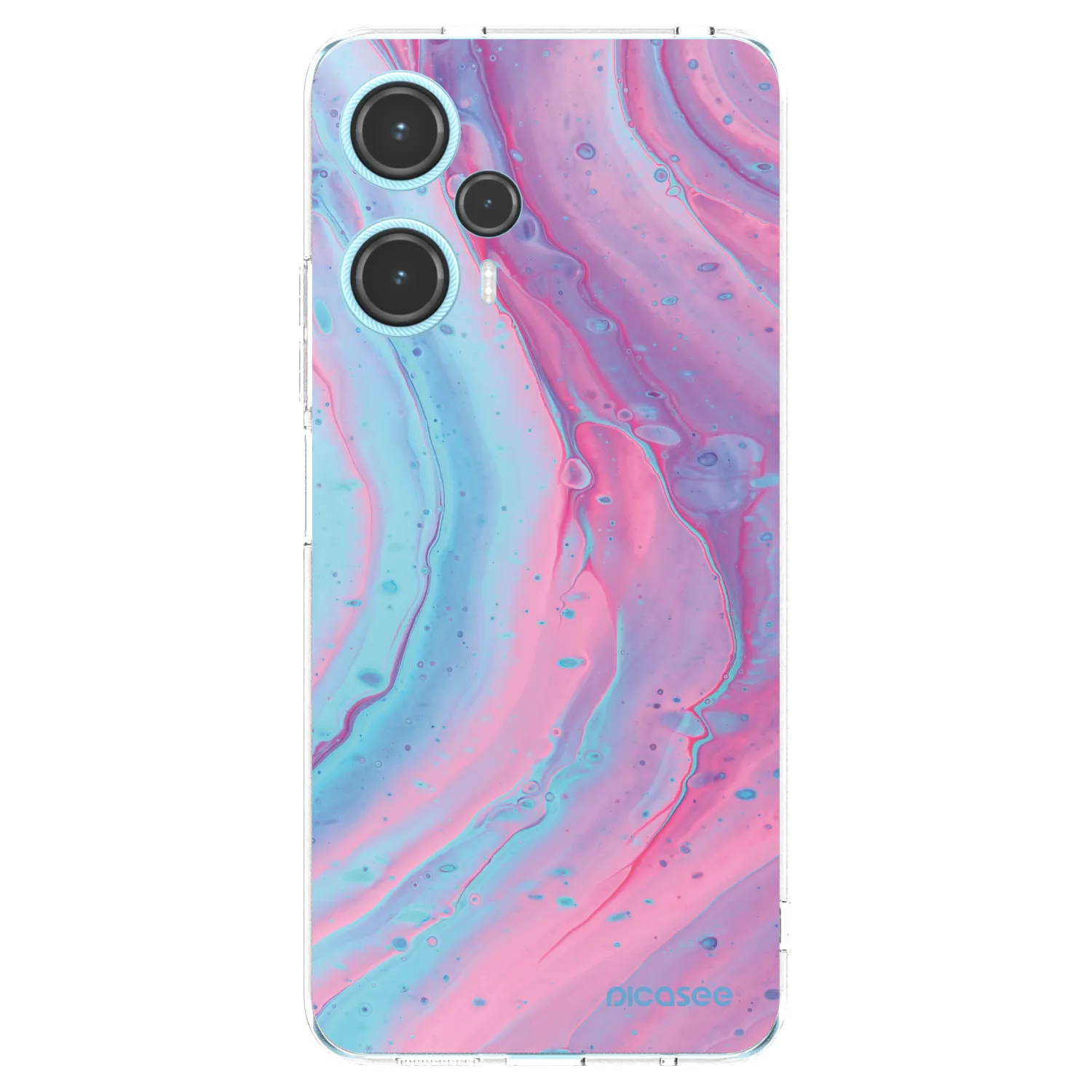 Picasee silikonový průhledný obal pro Xiaomi Poco F5 - Pink liquid