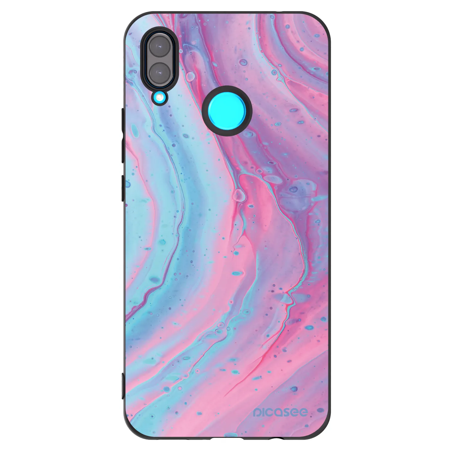Picasee silikonový černý obal pro Huawei Nova 3i - Pink liquid