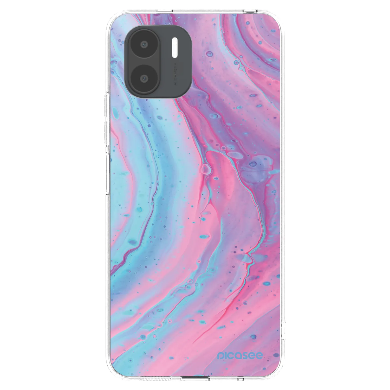 Picasee silikonový průhledný obal pro Xiaomi Redmi A2 - Pink liquid