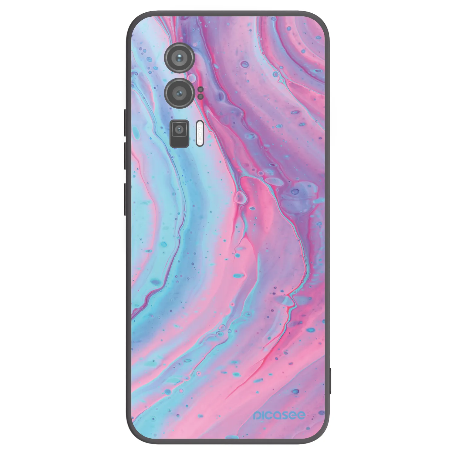 Picasee silikonový černý obal pro Xiaomi Poco F5 Pro 5G - Pink liquid