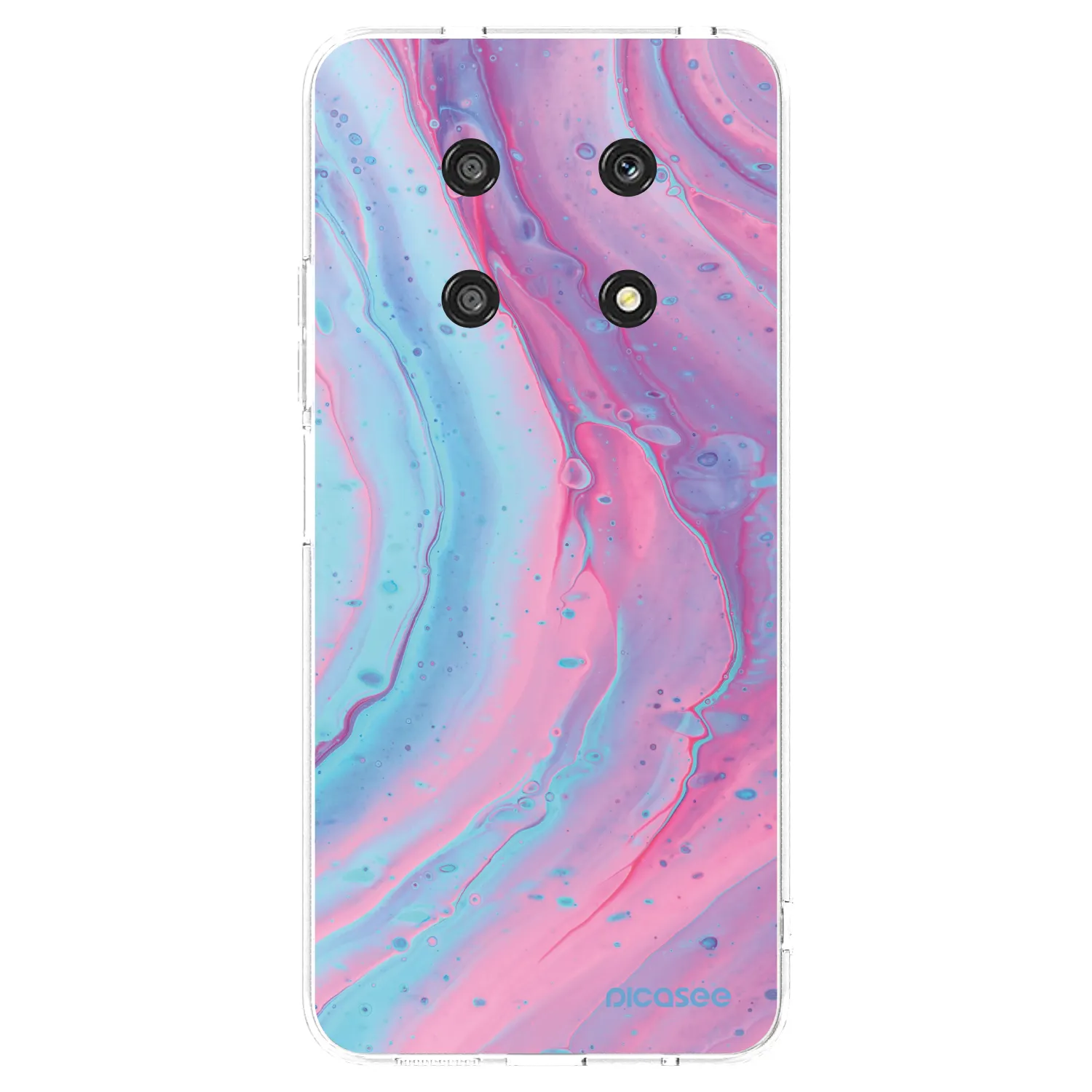 Picasee silikonový průhledný obal pro Honor Magic4 Lite 5G - Pink liquid
