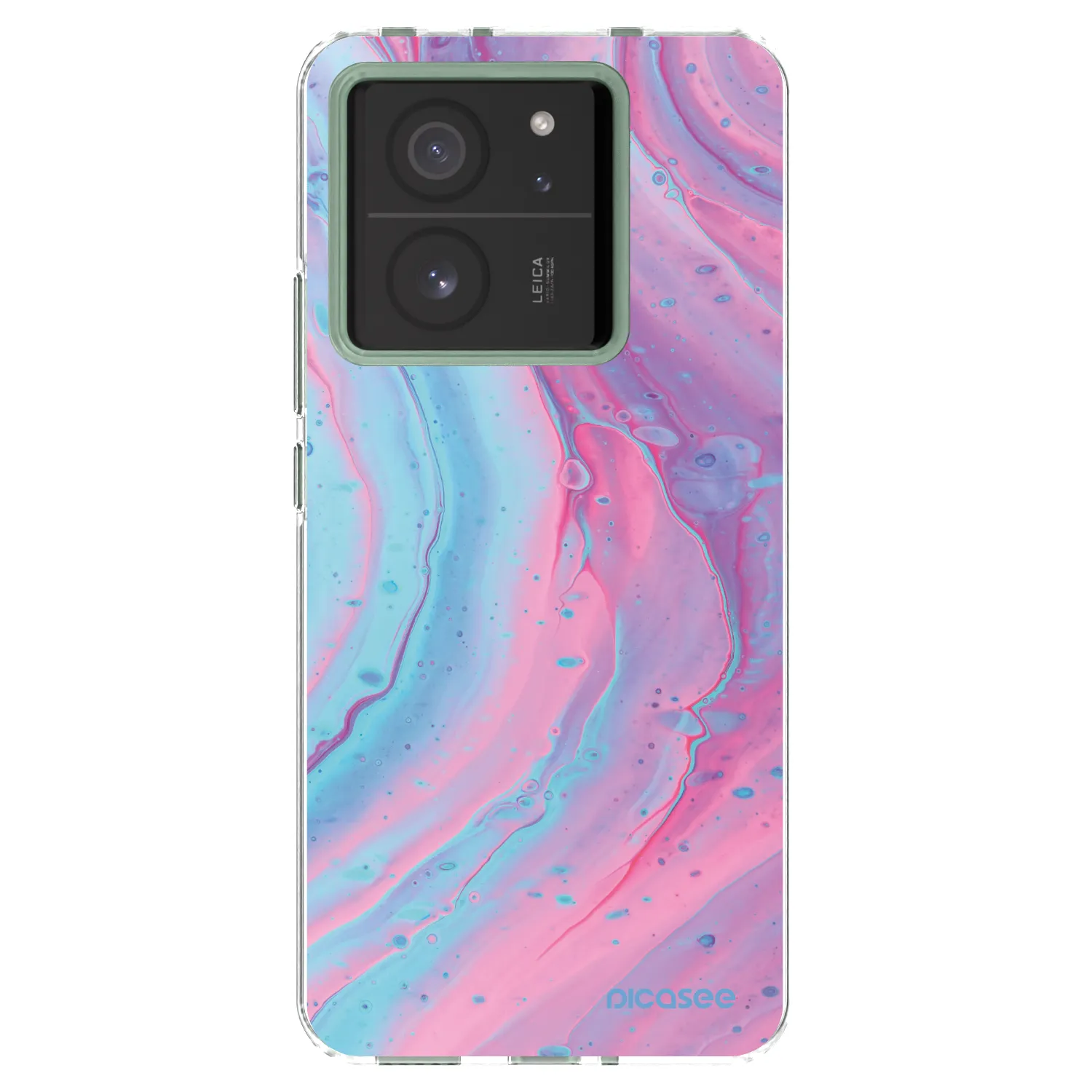 Picasee silikonový průhledný obal pro Xiaomi 13T - Pink liquid