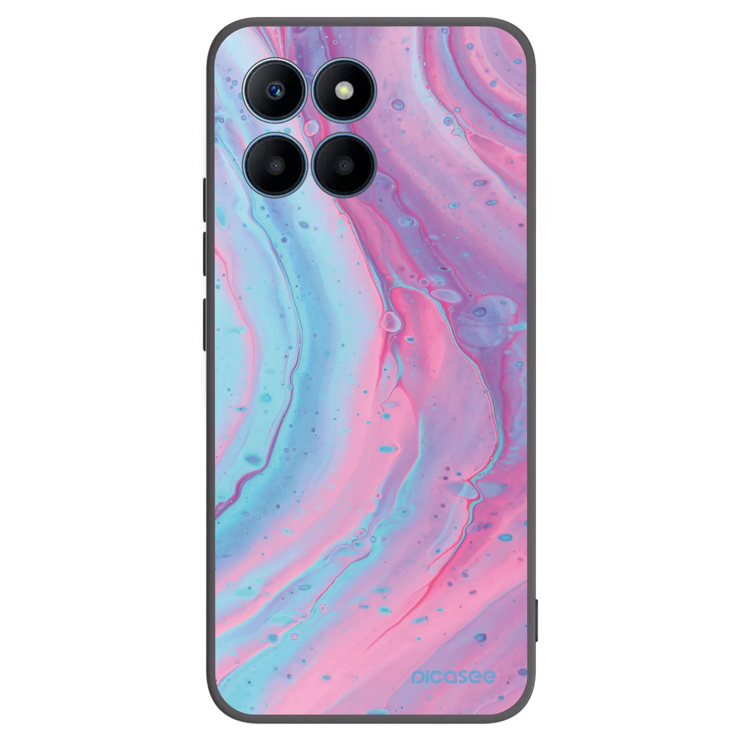 Picasee silikonový černý obal pro Honor 70 Lite - Pink liquid