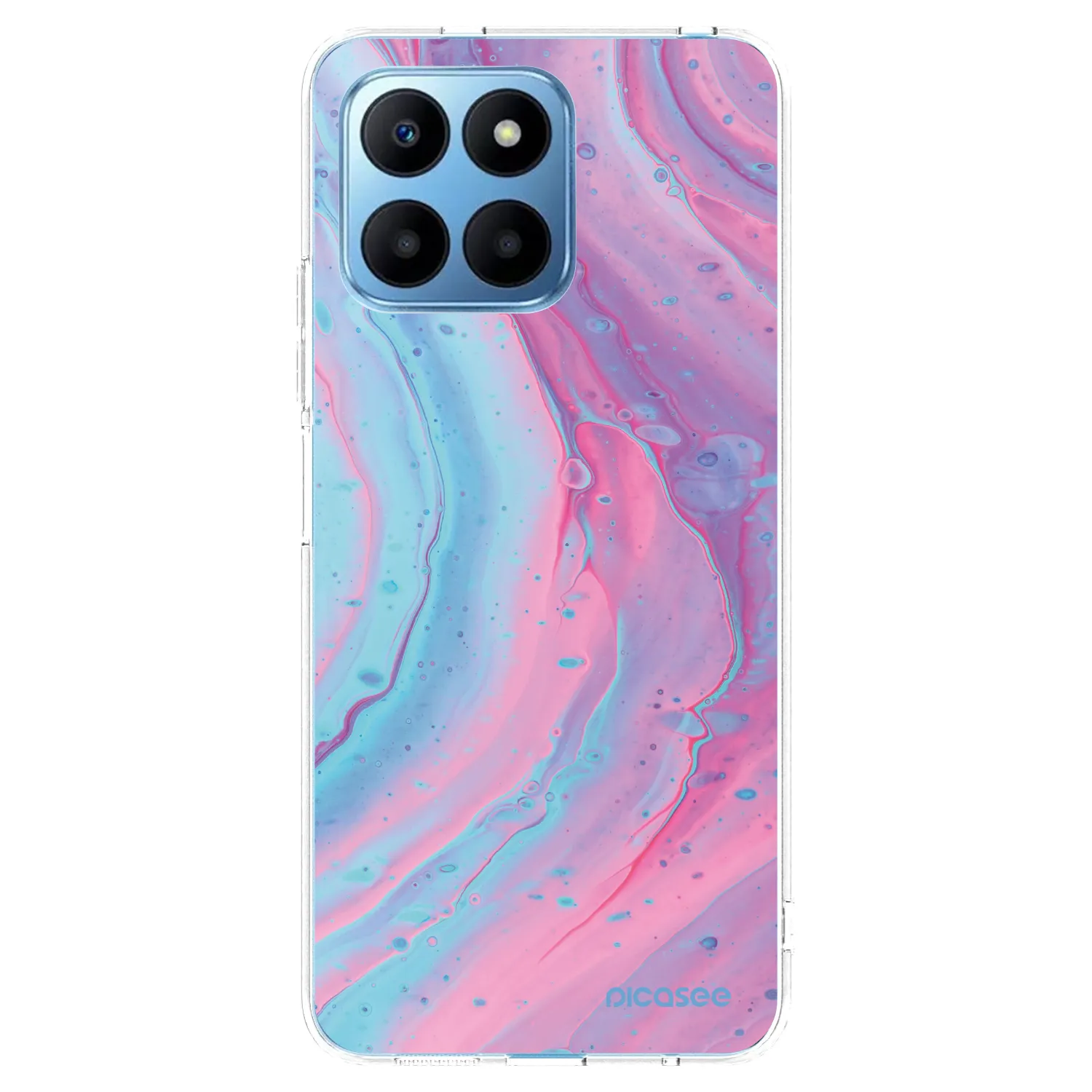 Picasee silikonový průhledný obal pro Honor 70 Lite - Pink liquid