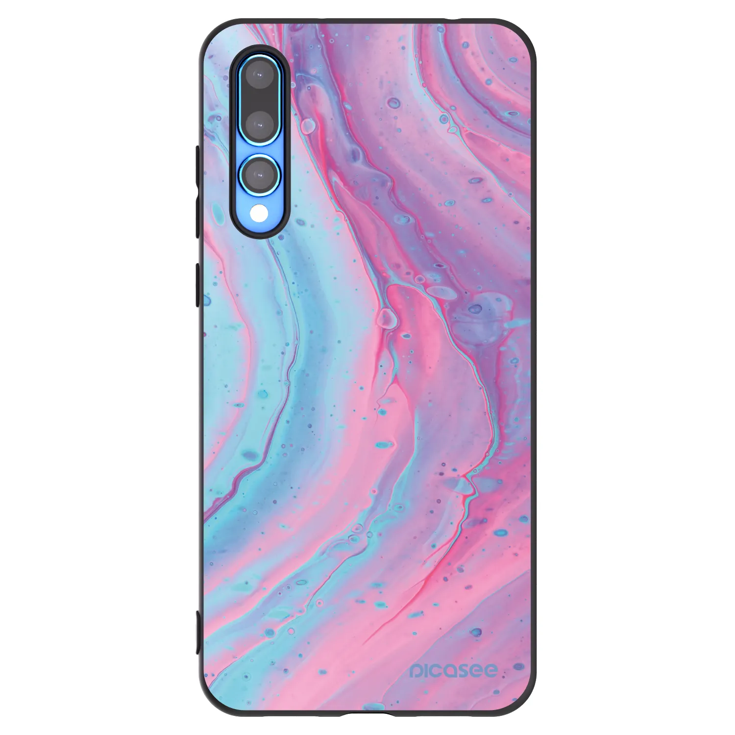Picasee silikonový černý obal pro Huawei P20 Pro - Pink liquid