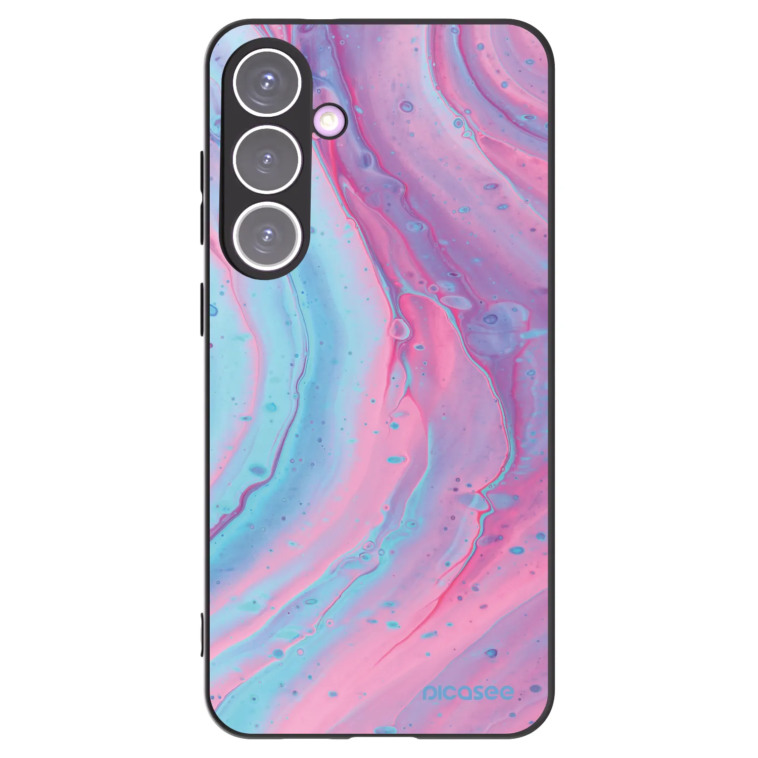 Picasee silikonový černý obal pro Samsung Galaxy S24+ S926B 5G - Pink liquid