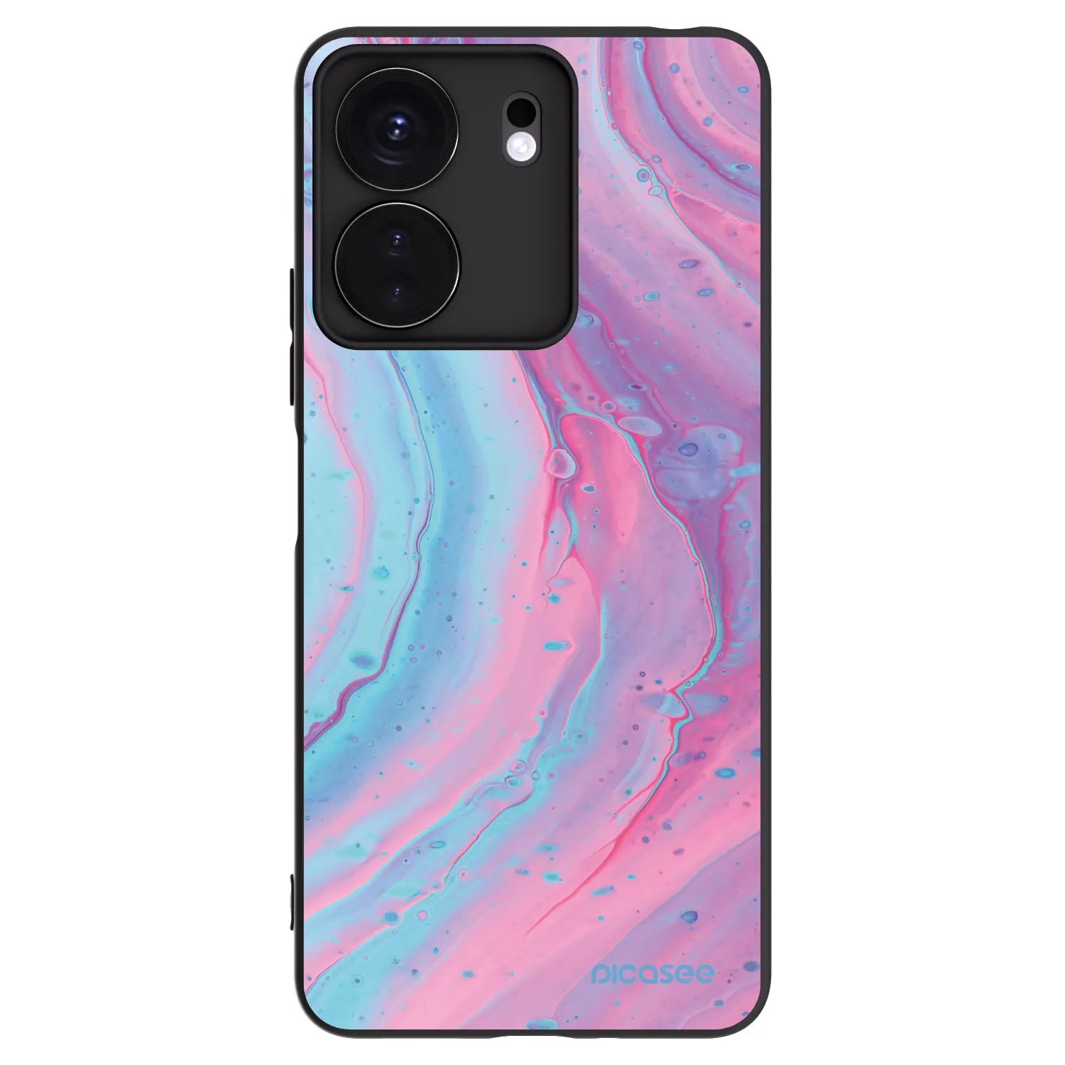 Picasee silikonový černý obal pro Xiaomi Redmi 13C 4G - Pink liquid