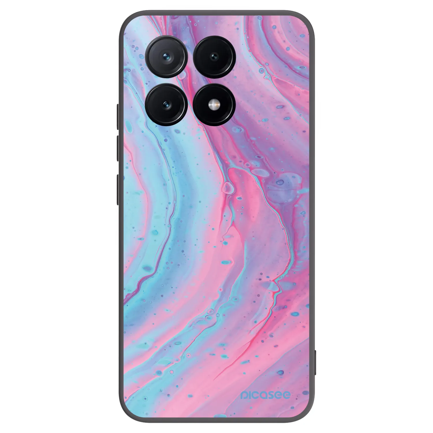 Picasee silikonový černý obal pro Xiaomi Poco X6 Pro - Pink liquid