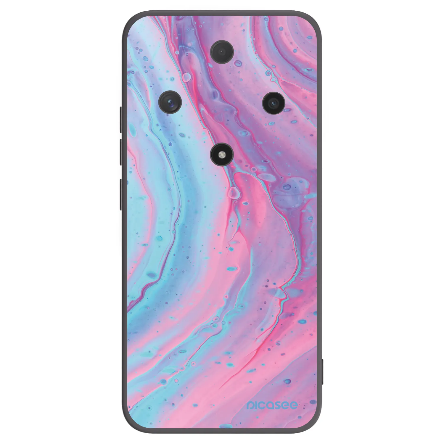 Picasee silikonový černý obal pro Honor Magic6 Lite 5G - Pink liquid