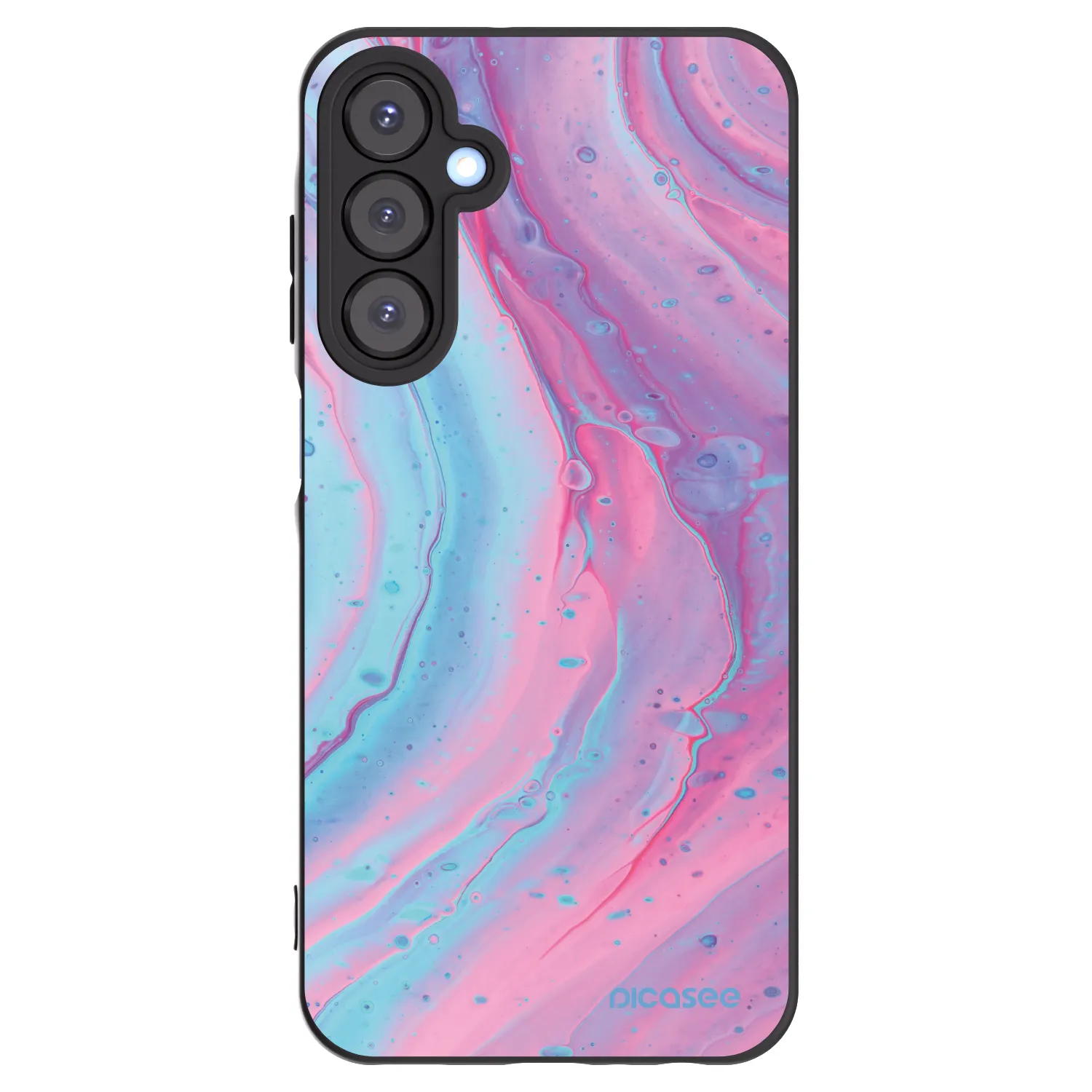 Picasee silikonový černý obal pro Samsung Galaxy A25 A256B 5G - Pink liquid