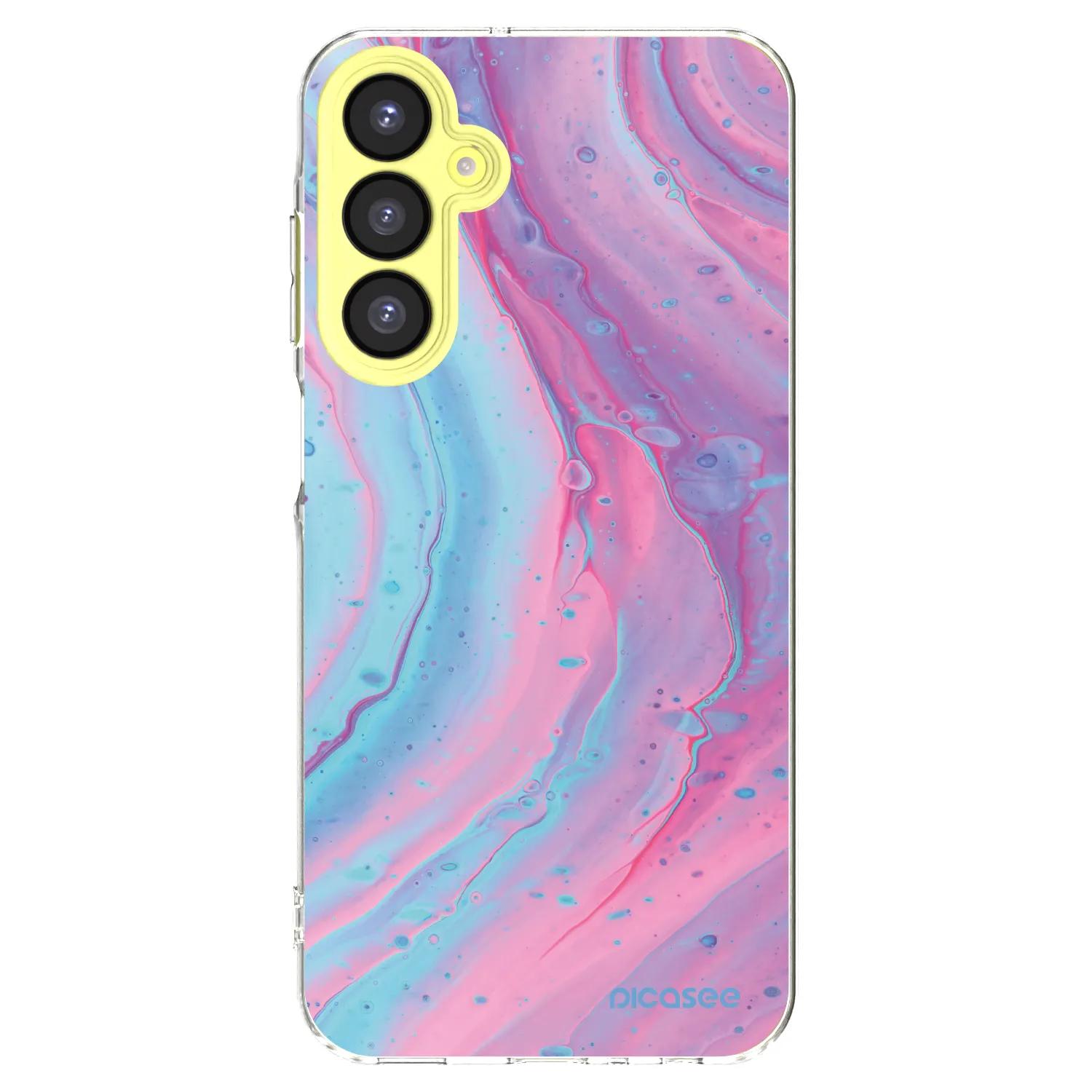 Picasee silikonový průhledný obal pro Samsung Galaxy A25 A256B 5G - Pink liquid