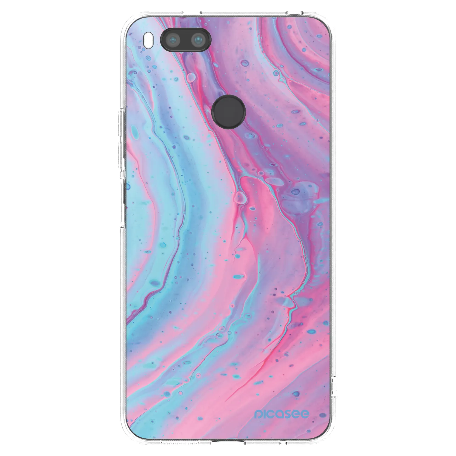 Picasee silikonový průhledný obal pro Xiaomi Mi A1 Global - Pink liquid