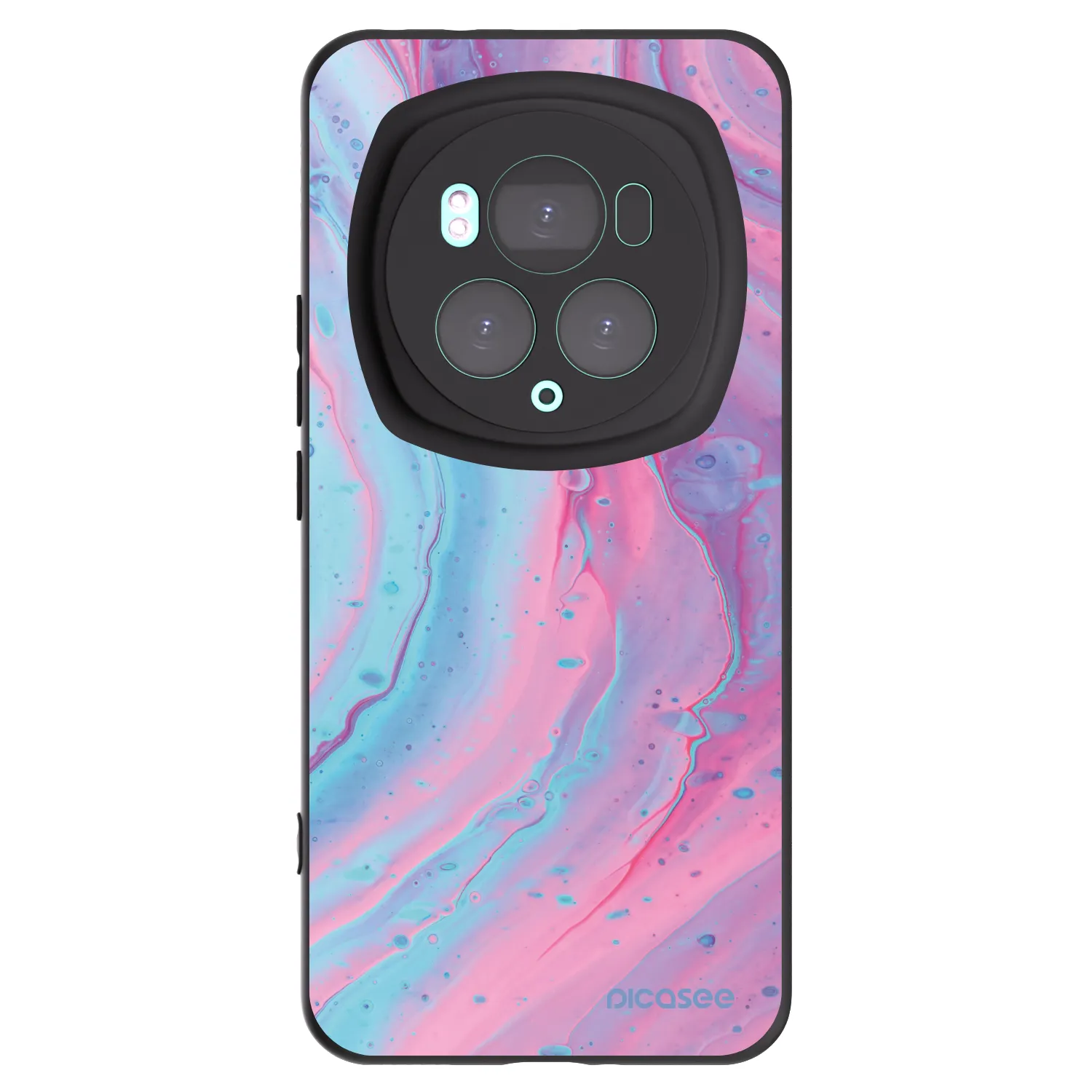 Picasee silikonový černý obal pro Honor Magic6 Pro - Pink liquid