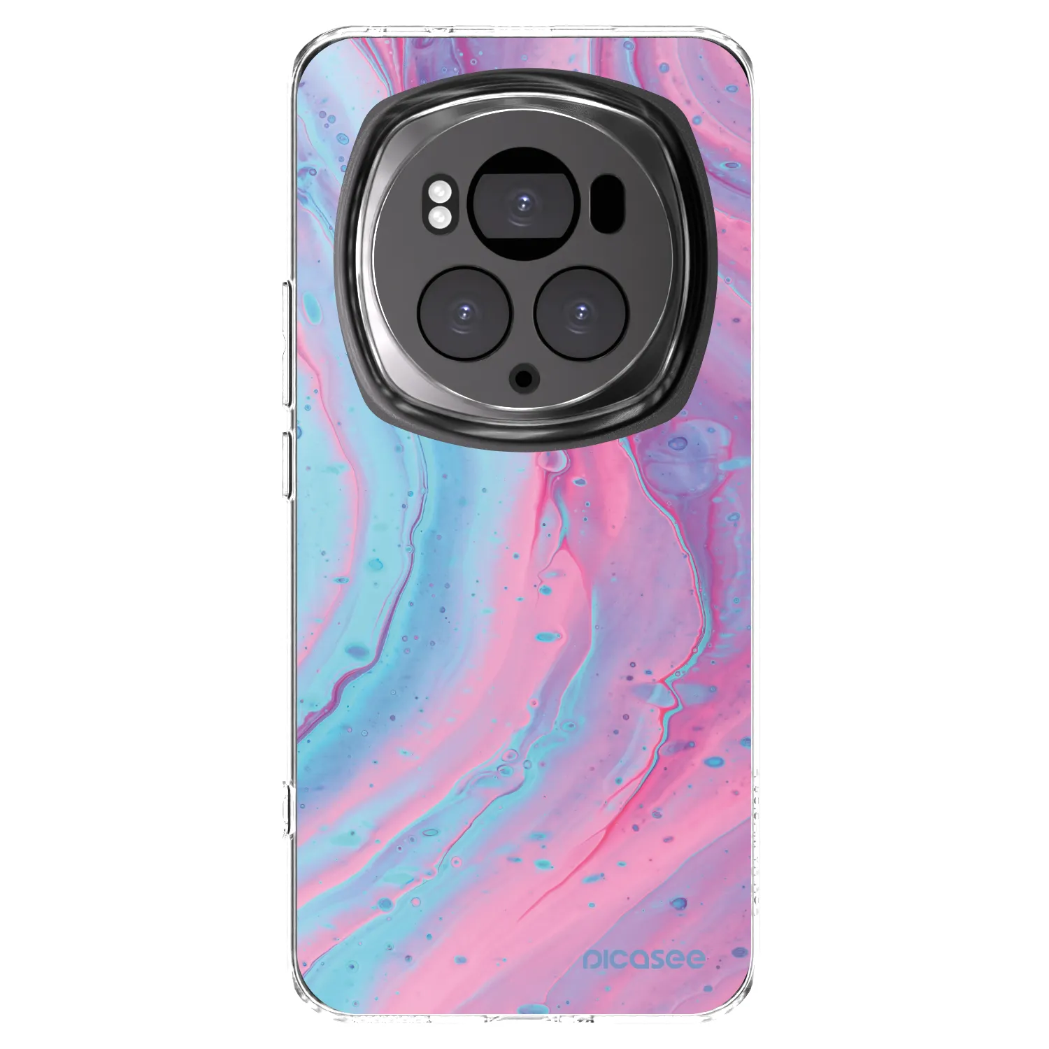 Picasee silikonový průhledný obal pro Honor Magic6 Pro - Pink liquid