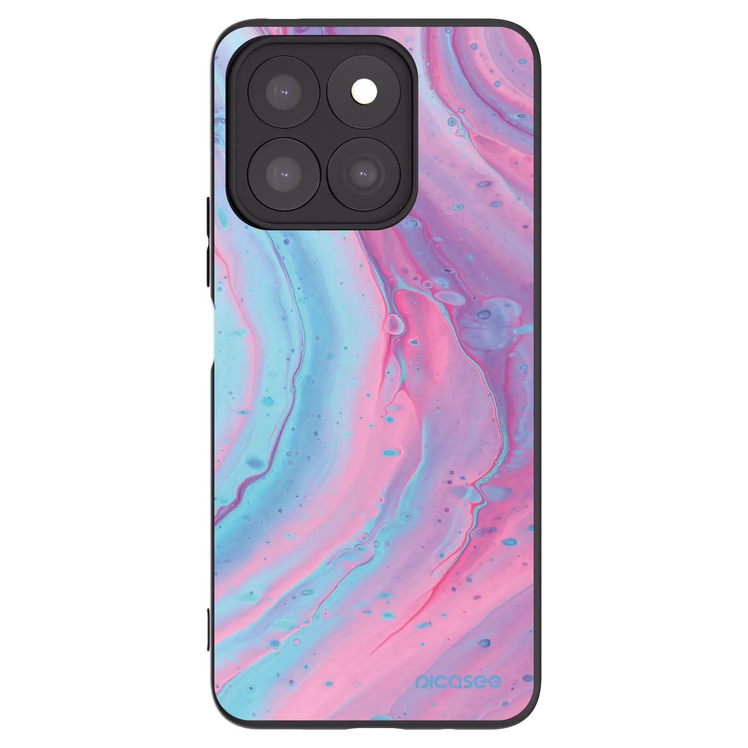 Picasee silikonový černý obal pro Honor X8b - Pink liquid