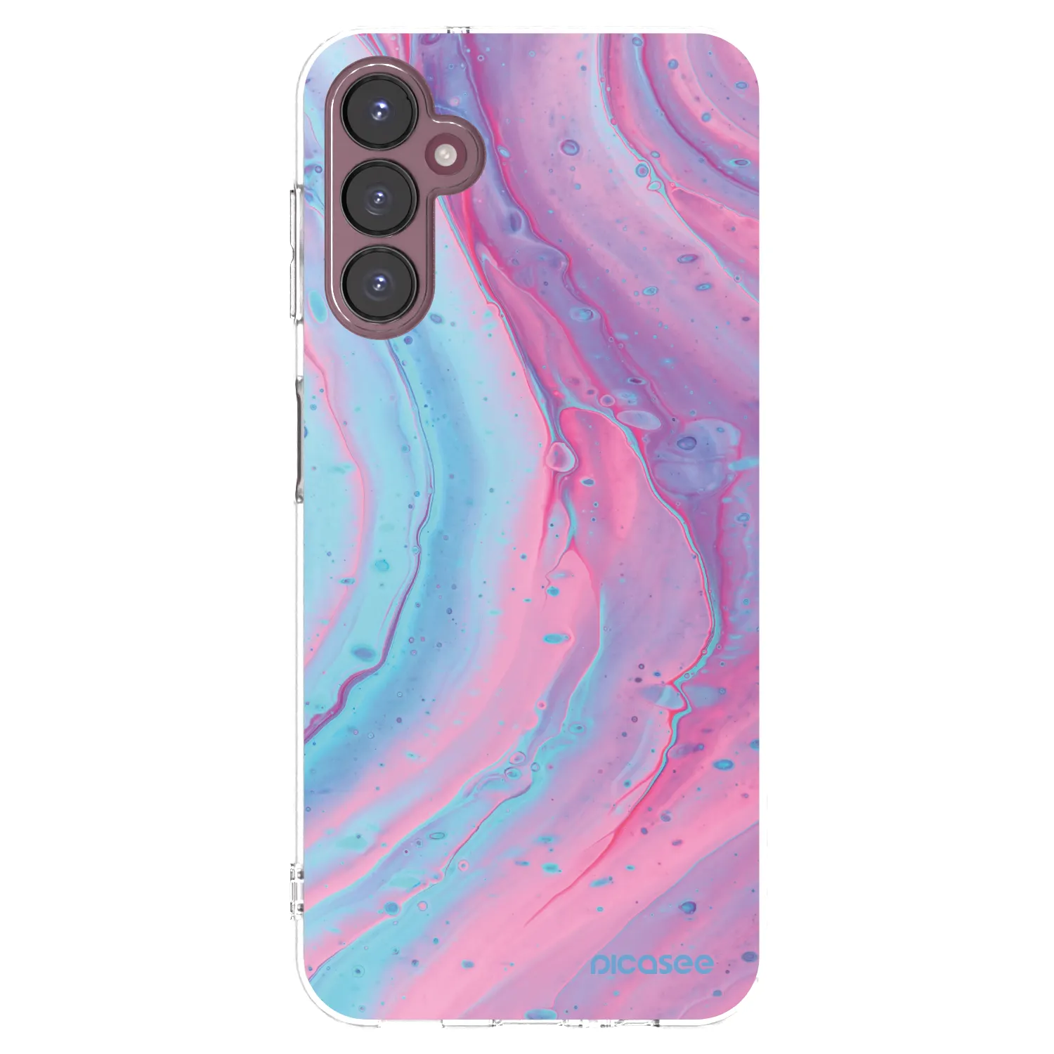 Picasee silikonový průhledný obal pro Samsung Galaxy A05s A057G - Pink liquid