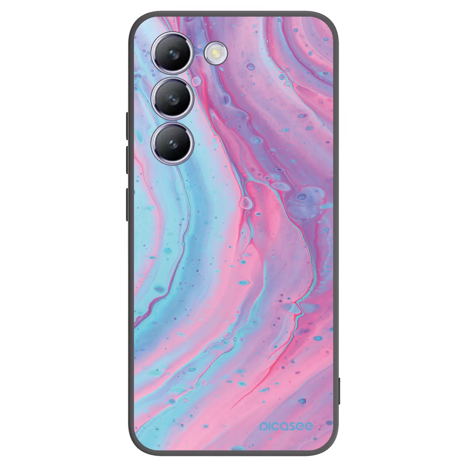 Picasee silikonový černý obal pro Vivo V40 SE 5G - Pink liquid