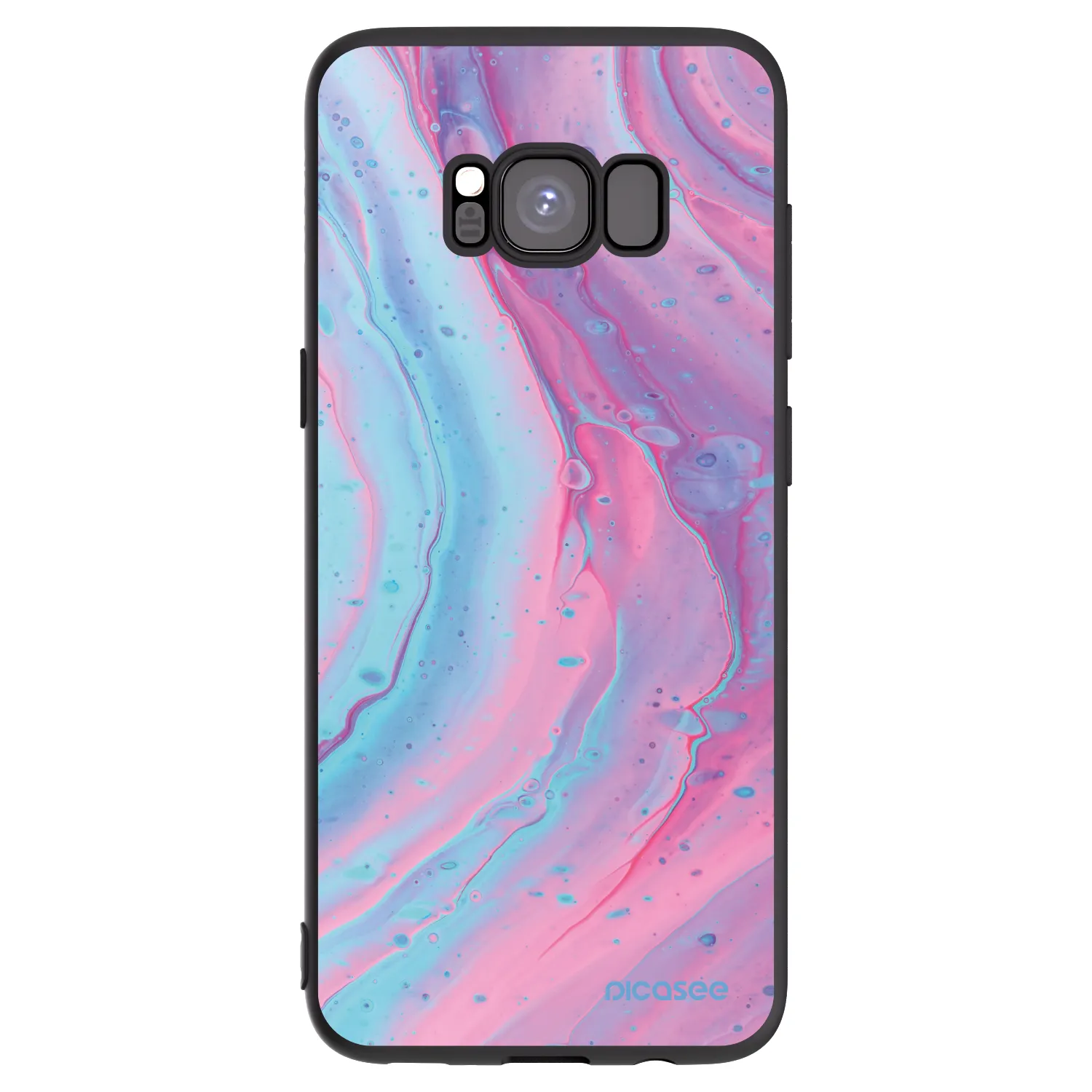 Picasee silikonový černý obal pro Samsung Galaxy S8 G950F - Pink liquid