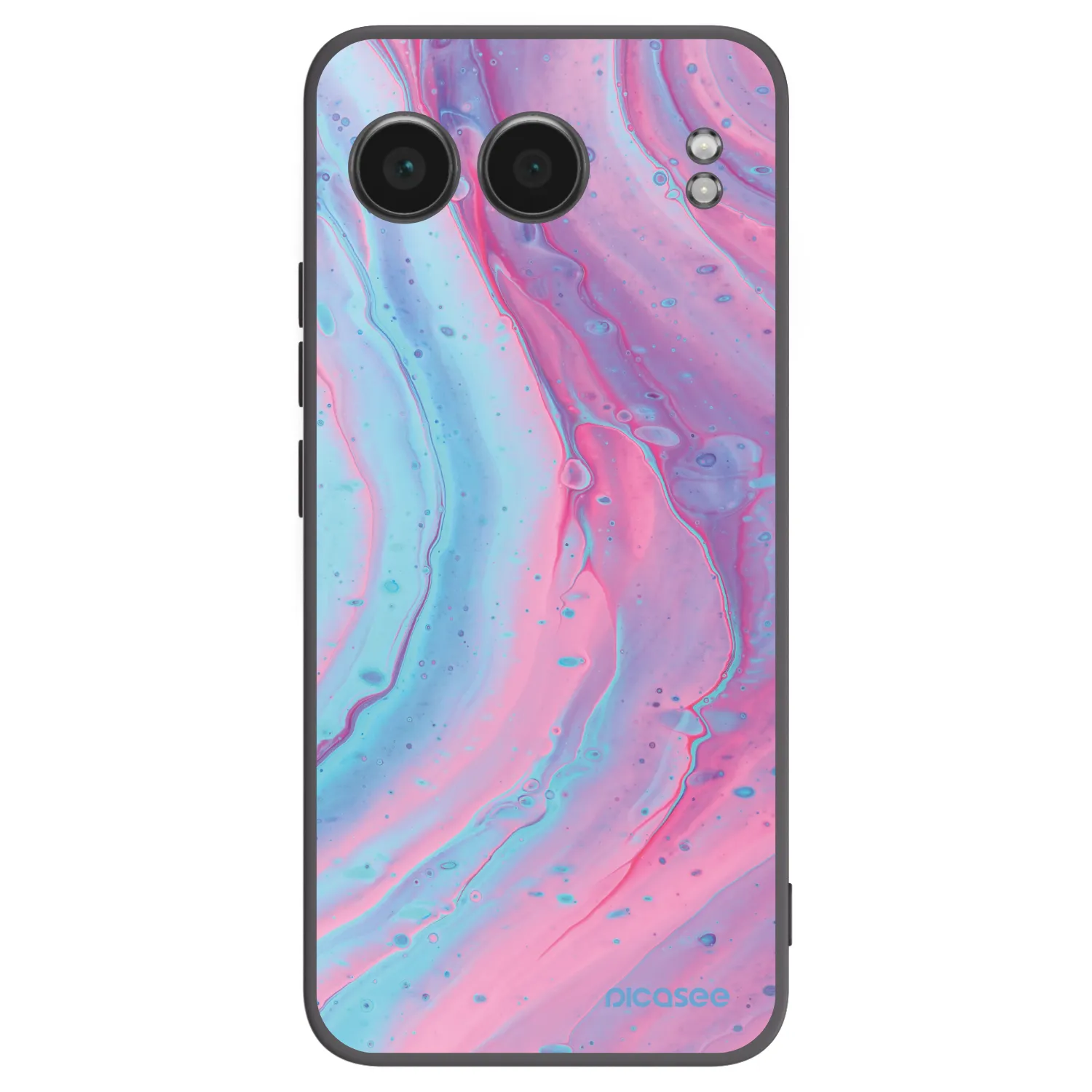 Picasee silikonový černý obal pro OnePlus Nord 4 - Pink liquid