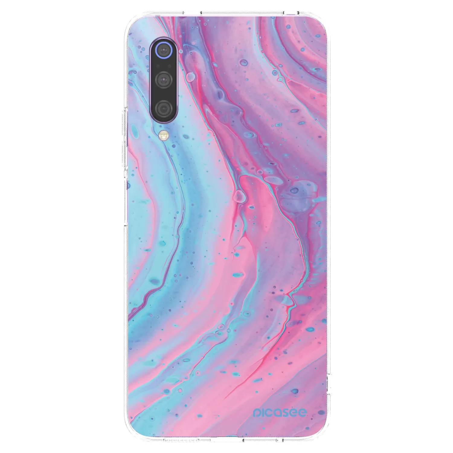 Picasee silikonový průhledný obal pro Xiaomi Mi 9 - Pink liquid
