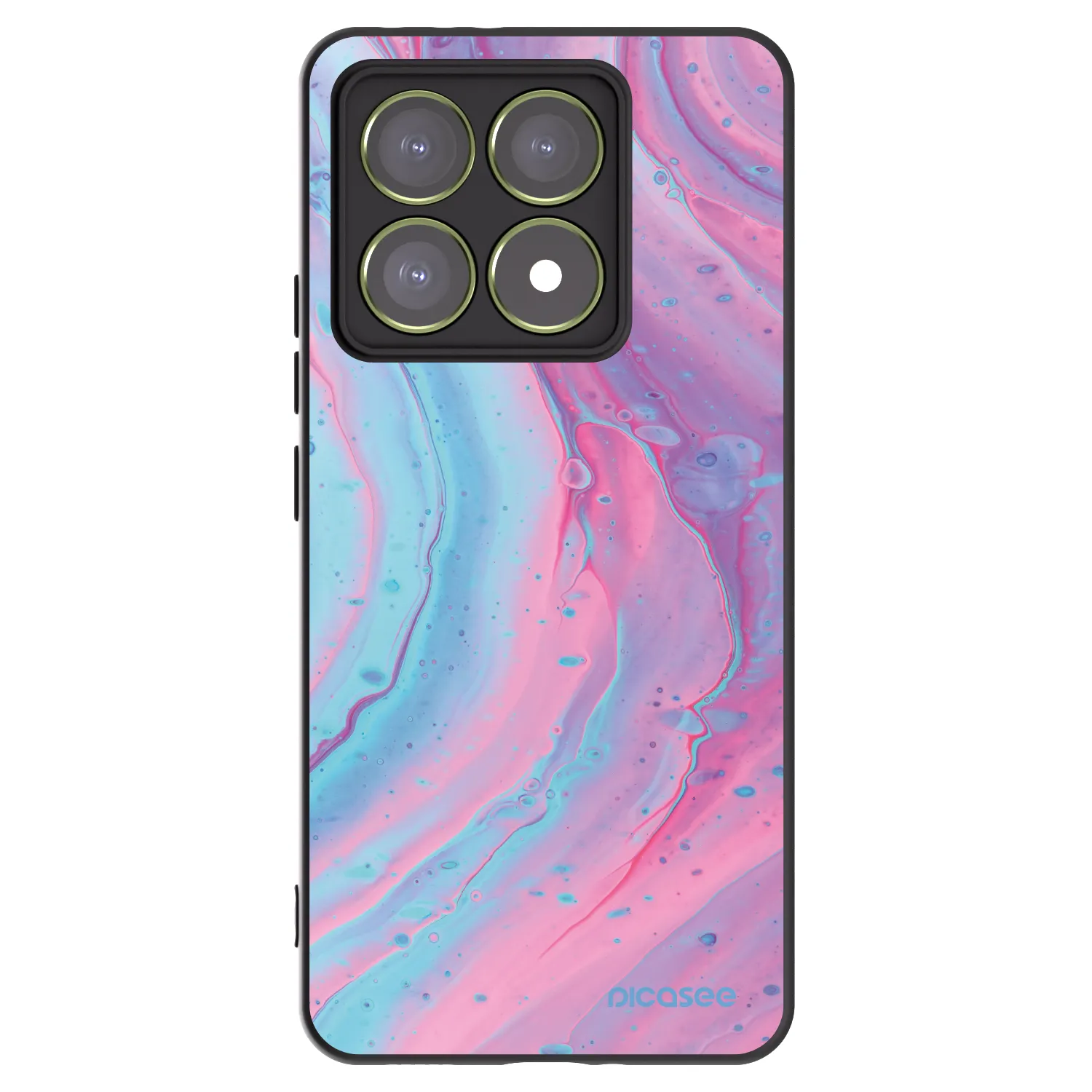 Picasee silikonový černý obal pro Xiaomi 14T - Pink liquid
