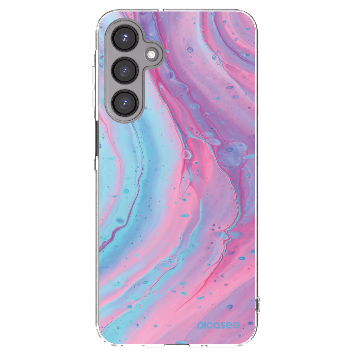 Picasee silikonový průhledný obal pro Samsung Galaxy A16 5G - Pink liquid