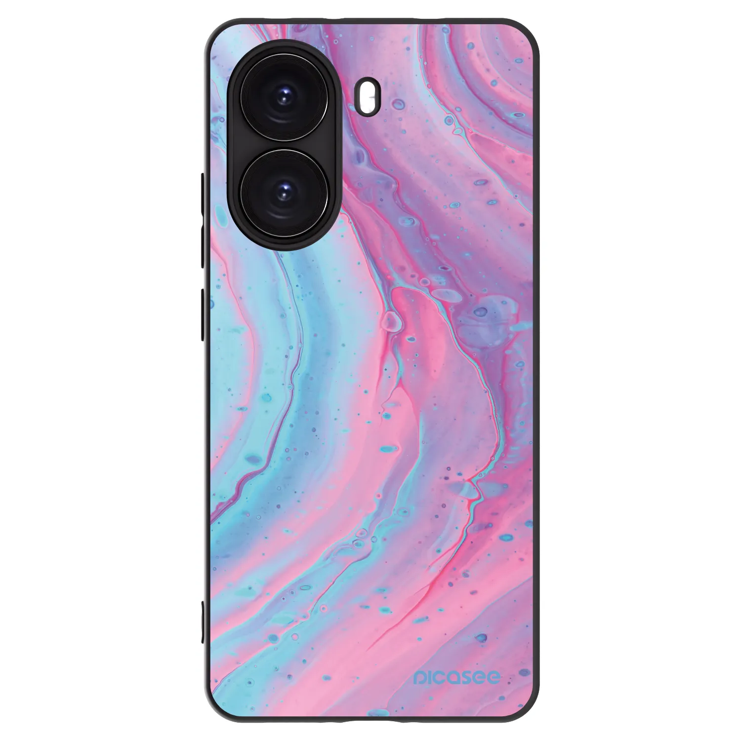 Picasee silikonový černý obal pro Xiaomi Poco X7 Pro 5G - Pink liquid