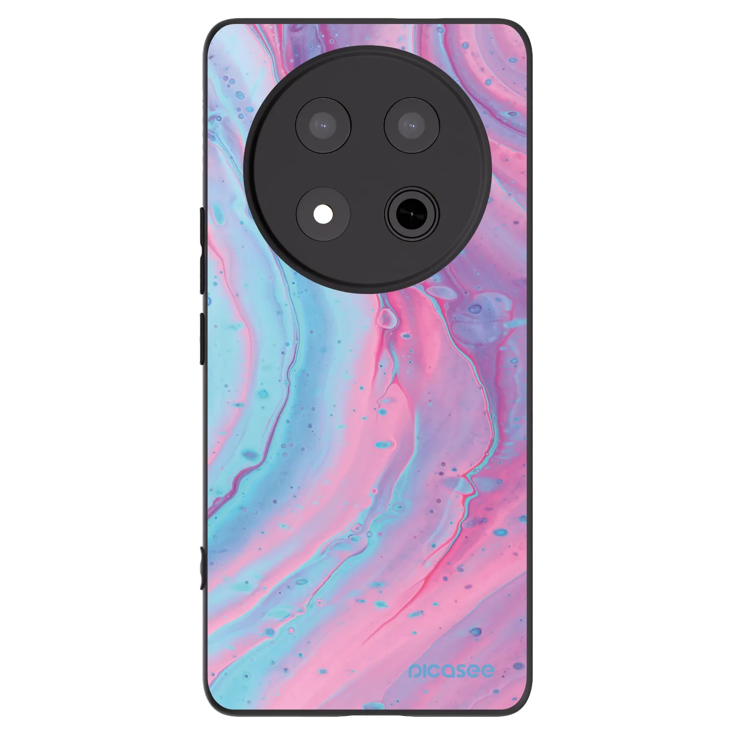 Picasee silikonový černý obal pro Honor Magic7 Lite 5G - Pink liquid