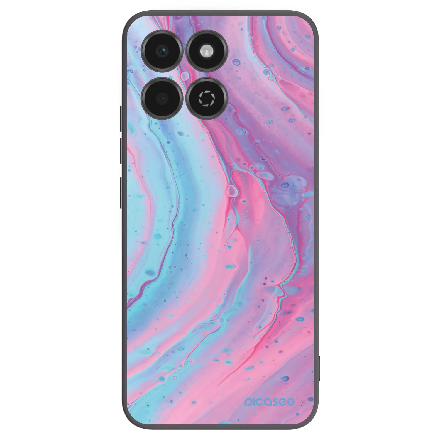 Picasee silikonový černý obal pro Honor 200 Smart 5G - Pink liquid