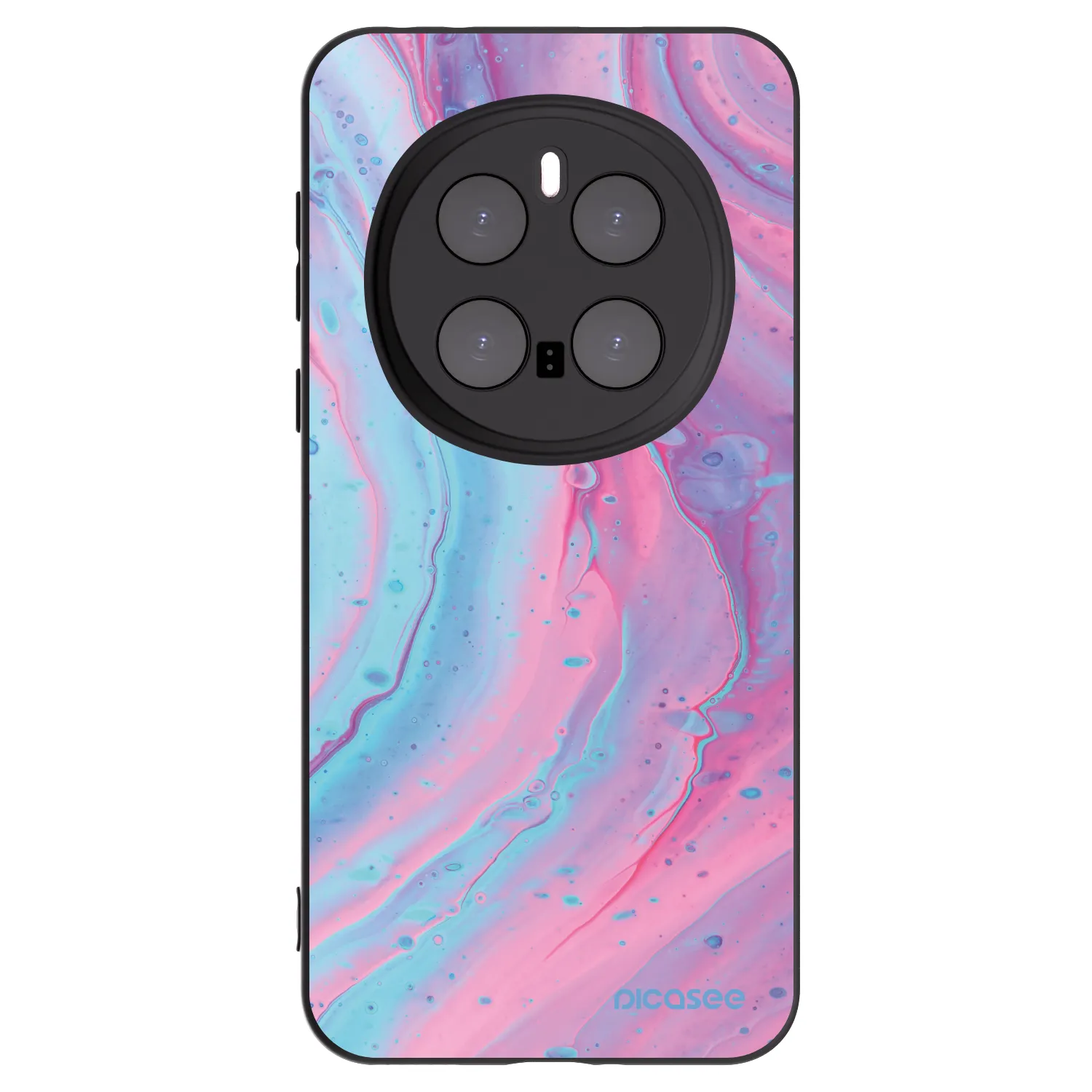 Picasee silikonový černý obal pro Honor Magic7 Pro 5G - Pink liquid