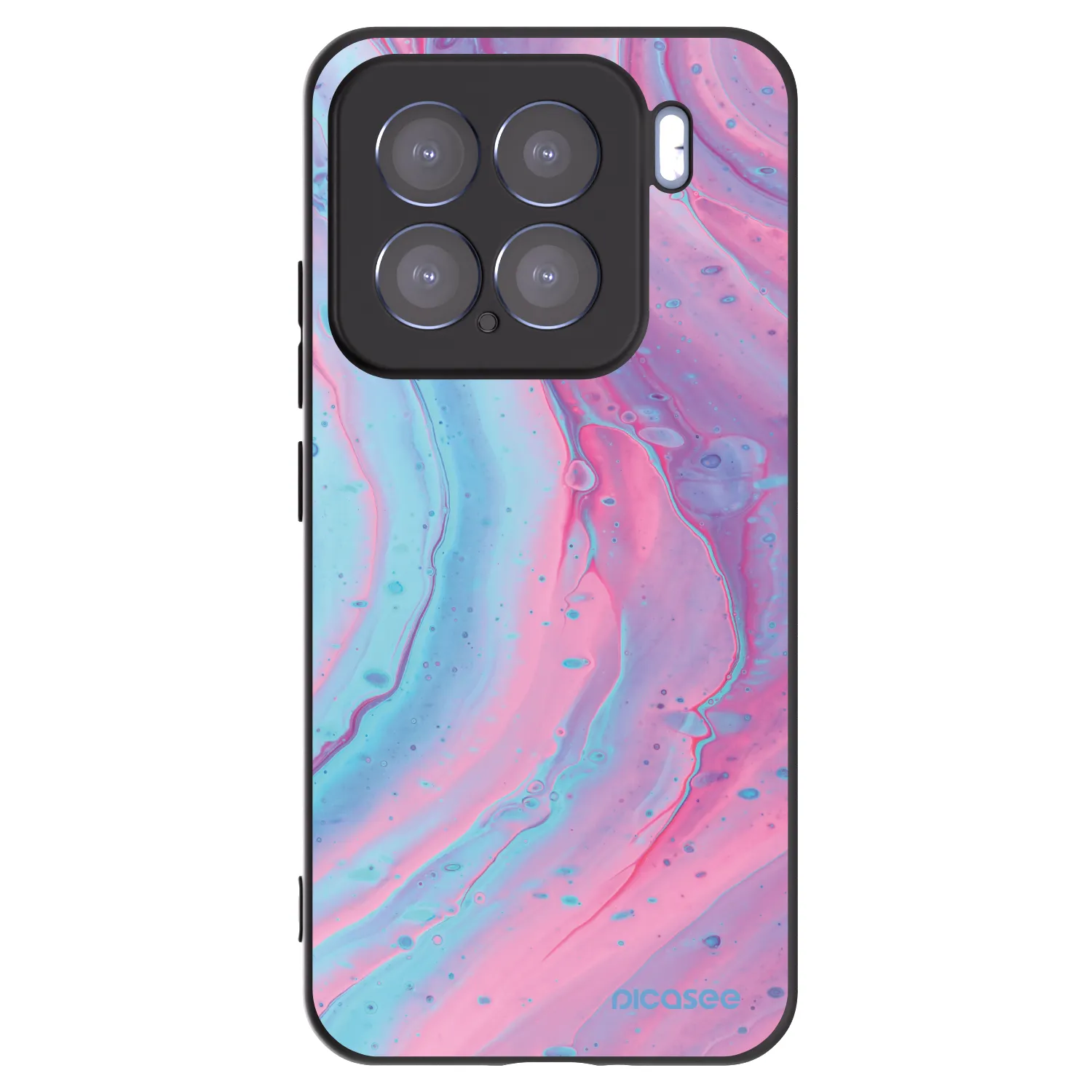 Picasee silikonový černý obal pro Xiaomi 15 - Pink liquid