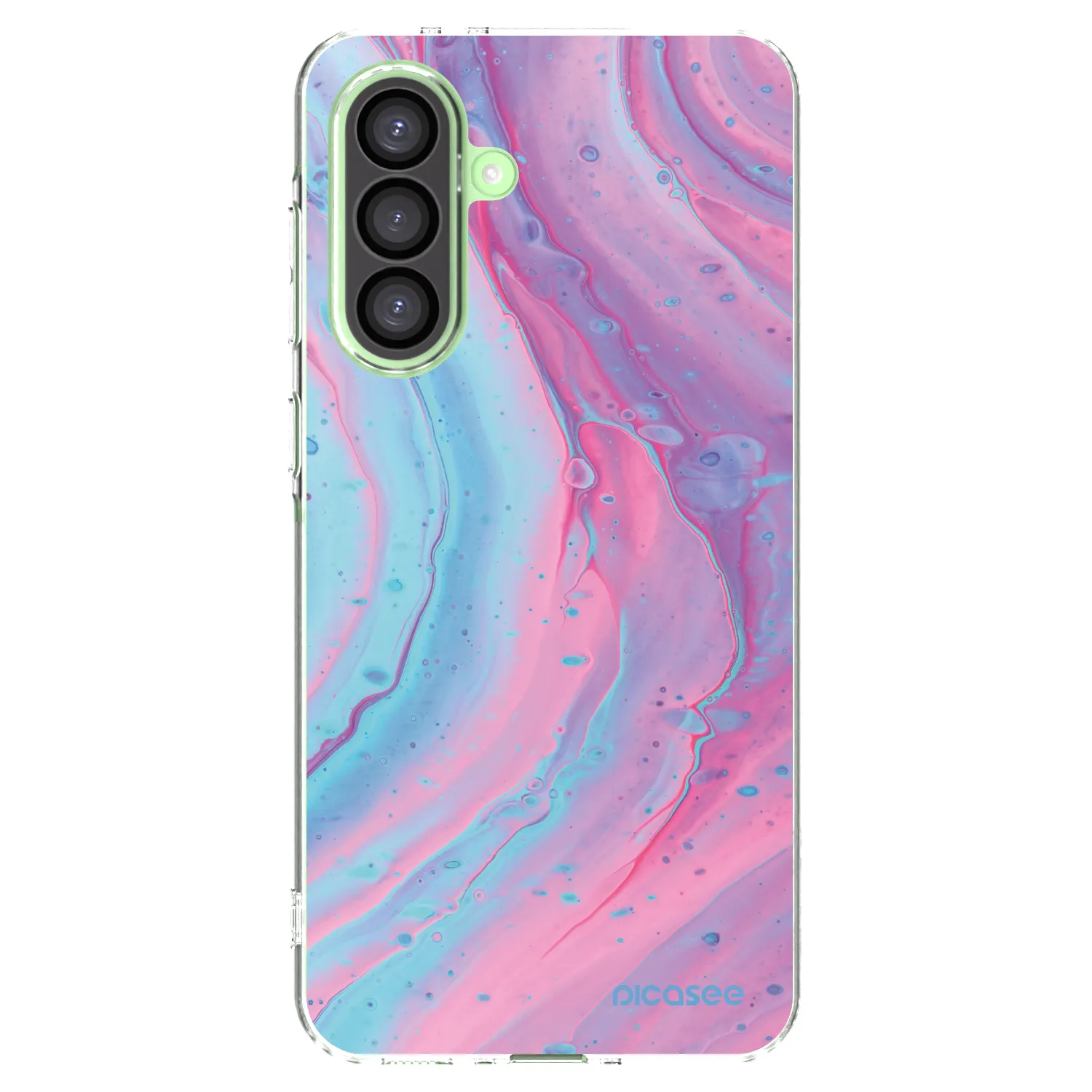Picasee silikonový průhledný obal pro Samsung Galaxy A26 5G A266B - Pink liquid