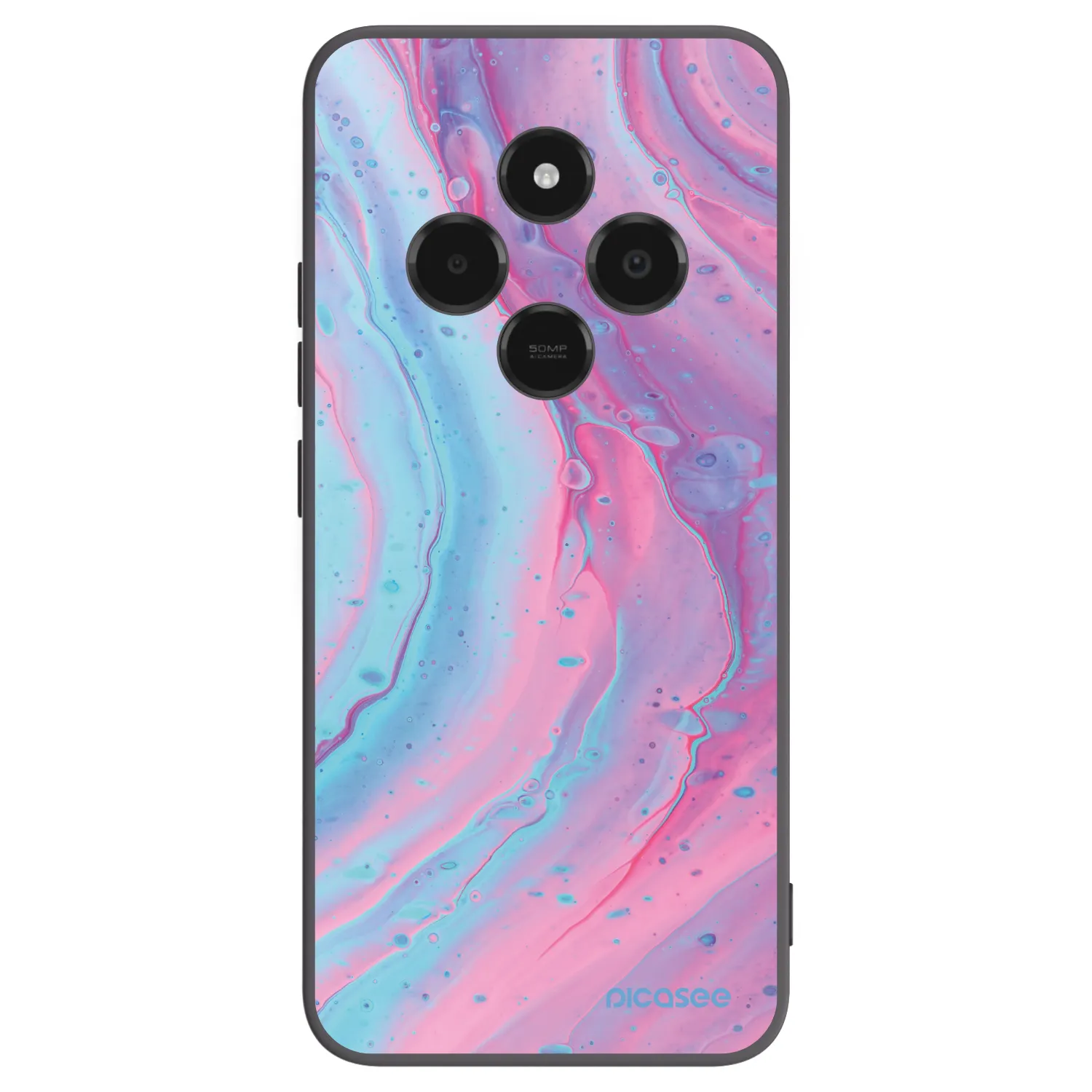 Picasee silikonový černý obal pro Xiaomi Poco C75 - Pink liquid