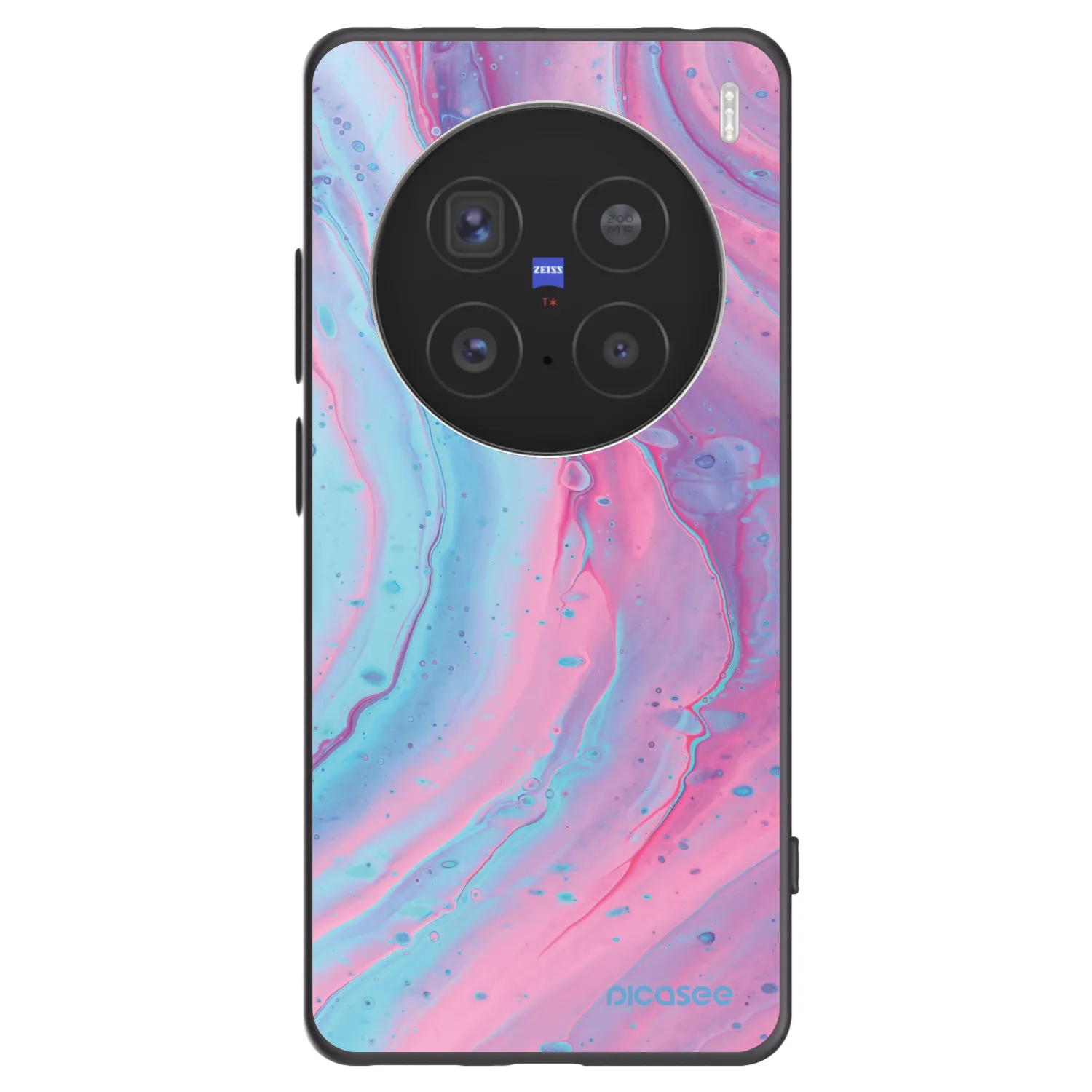 Picasee silikonový černý obal pro Vivo X200 Pro - Pink liquid