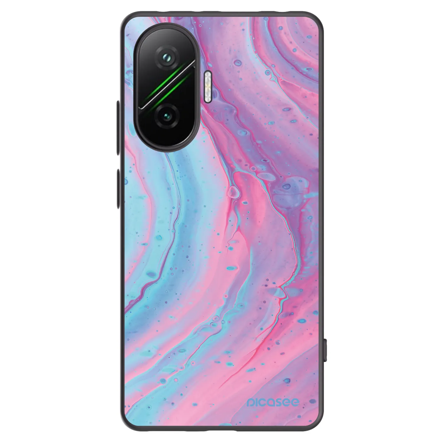 Picasee silikonový černý obal pro Xiaomi Poco F7 Pro 5G - Pink liquid