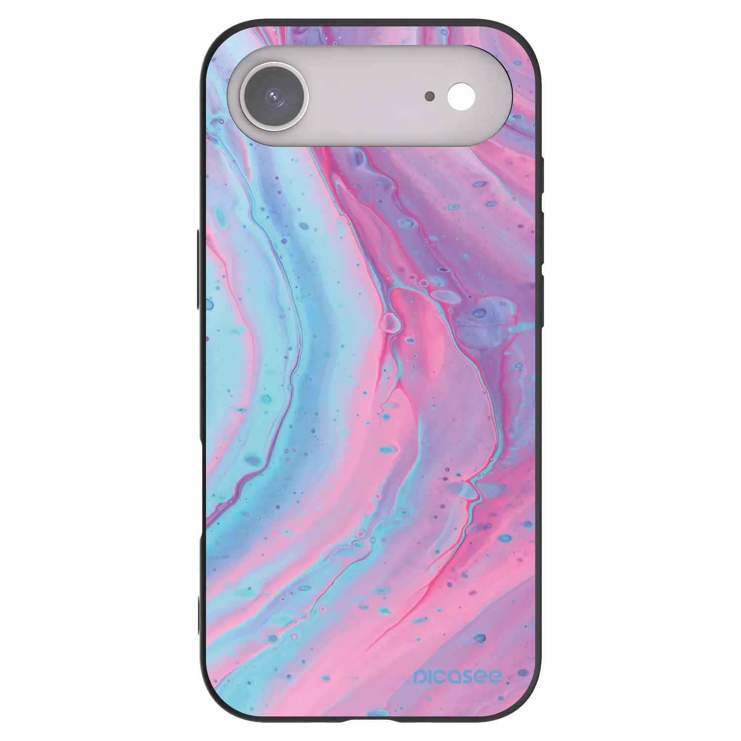 Picasee silikonový černý obal pro Apple iPhone Air - Pink liquid
