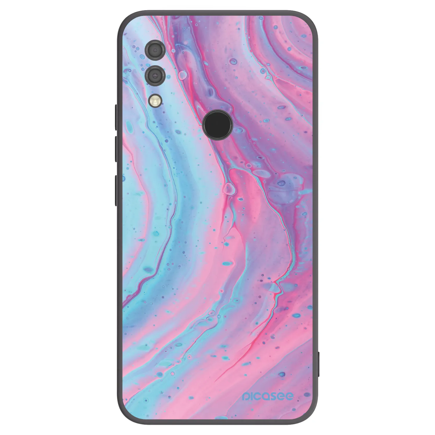Picasee silikonový černý obal pro Xiaomi Redmi 7 - Pink liquid