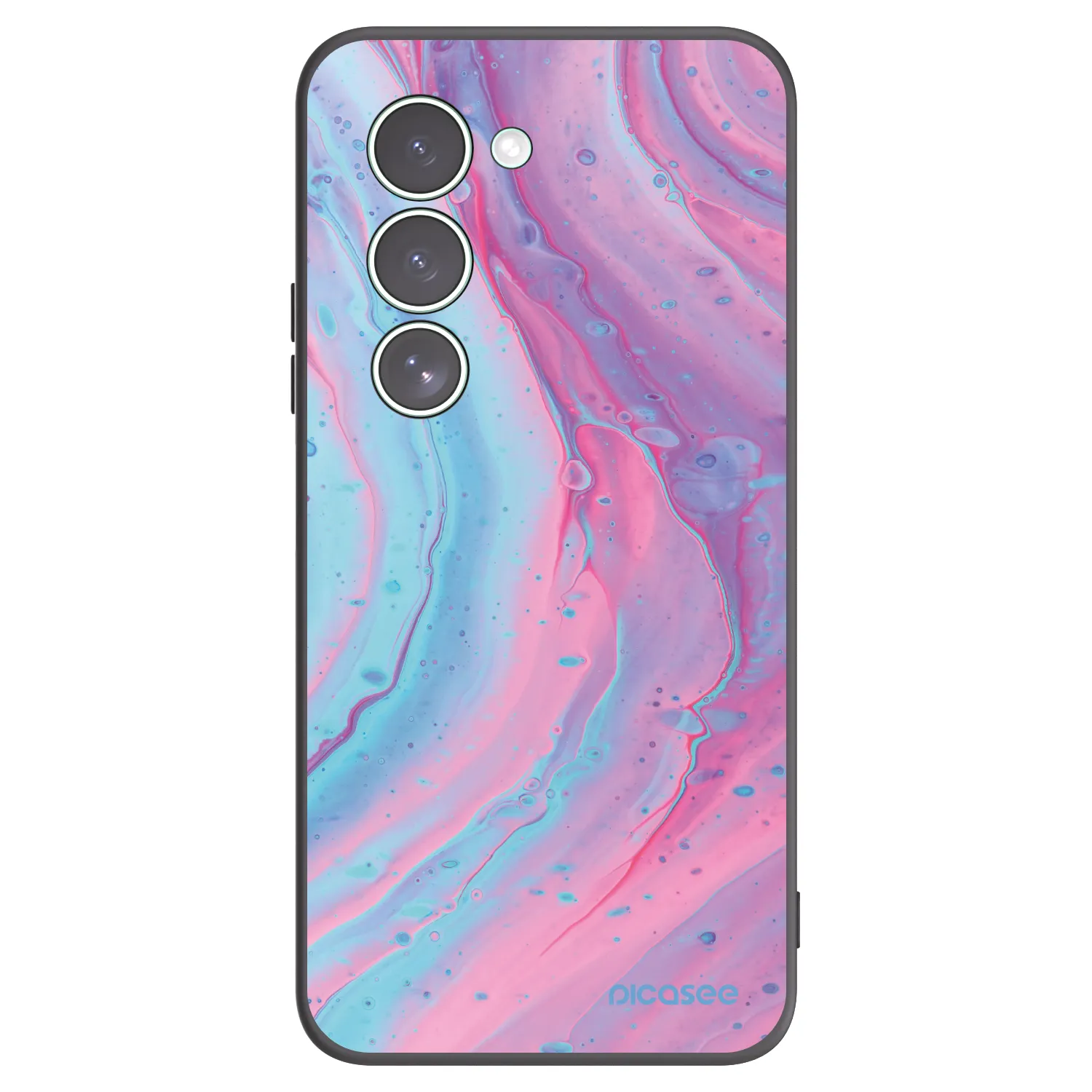 Picasee silikonový černý obal pro Xiaomi Redmi 15 5G - Pink liquid