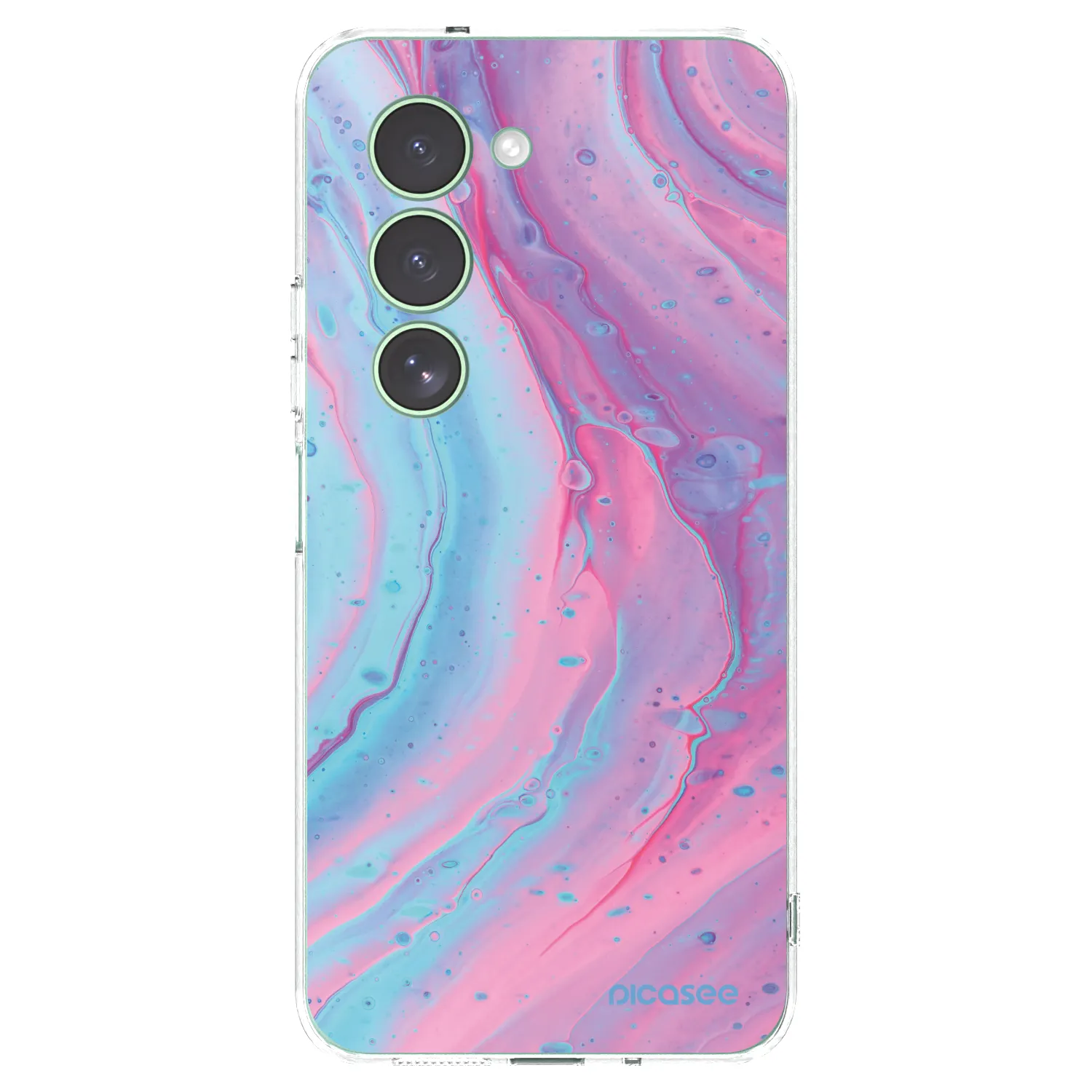 Picasee silikonový průhledný obal pro Xiaomi Redmi 15 5G - Pink liquid