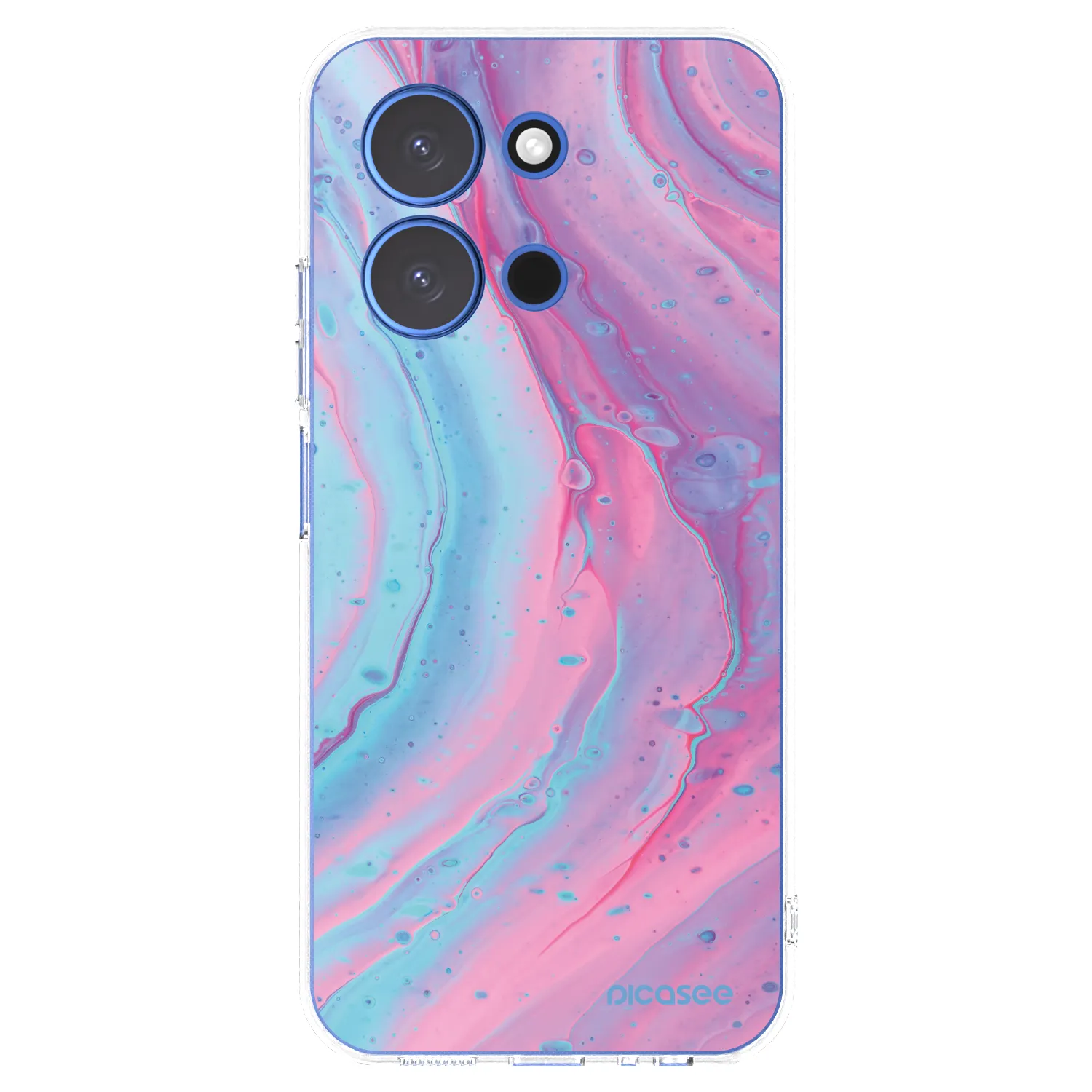 Picasee silikonový průhledný obal pro Xiaomi Redmi 15C 4G - Pink liquid